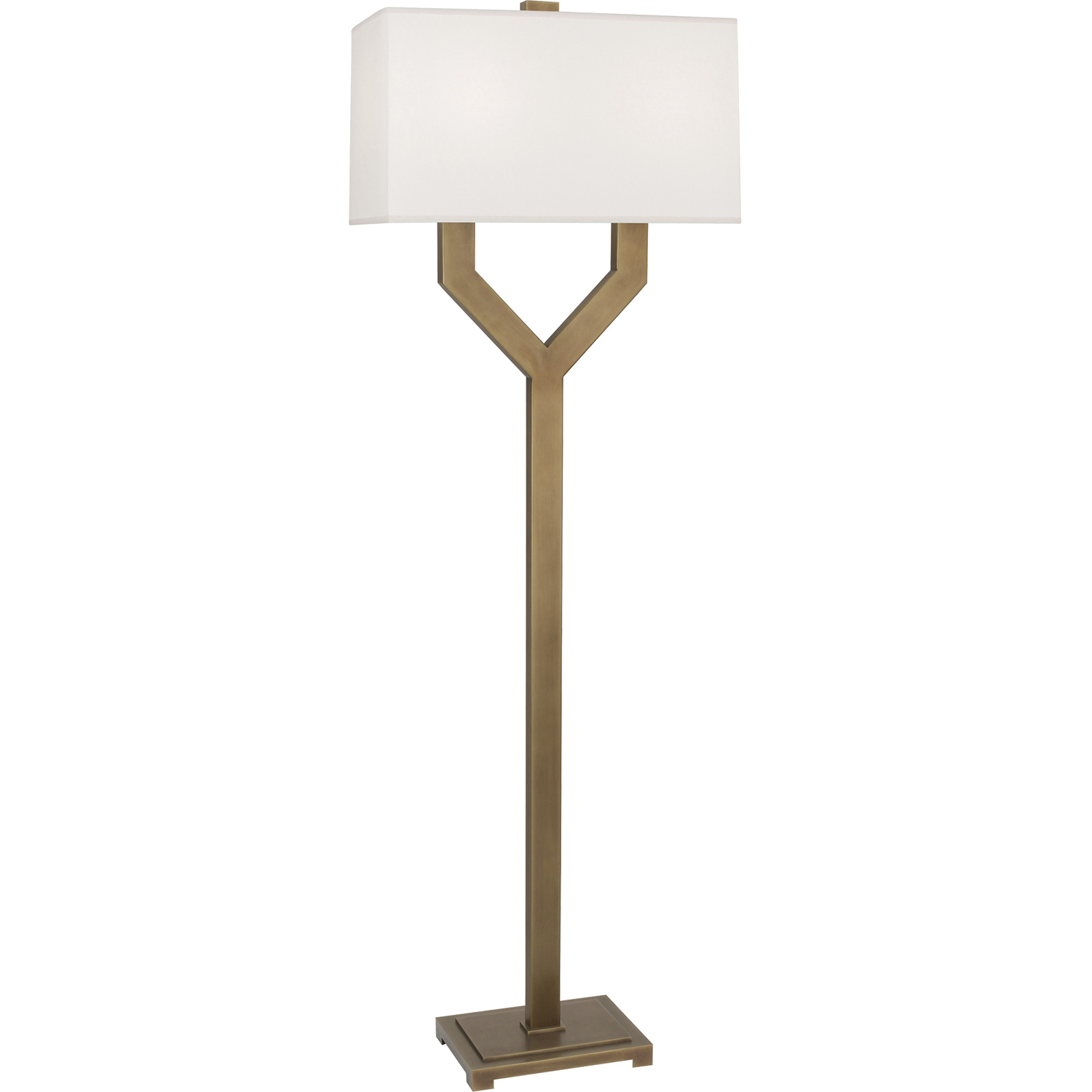 Valerie 63 inch 100 watt Vintage Brass Floor Lamp Portable Light in Fondine