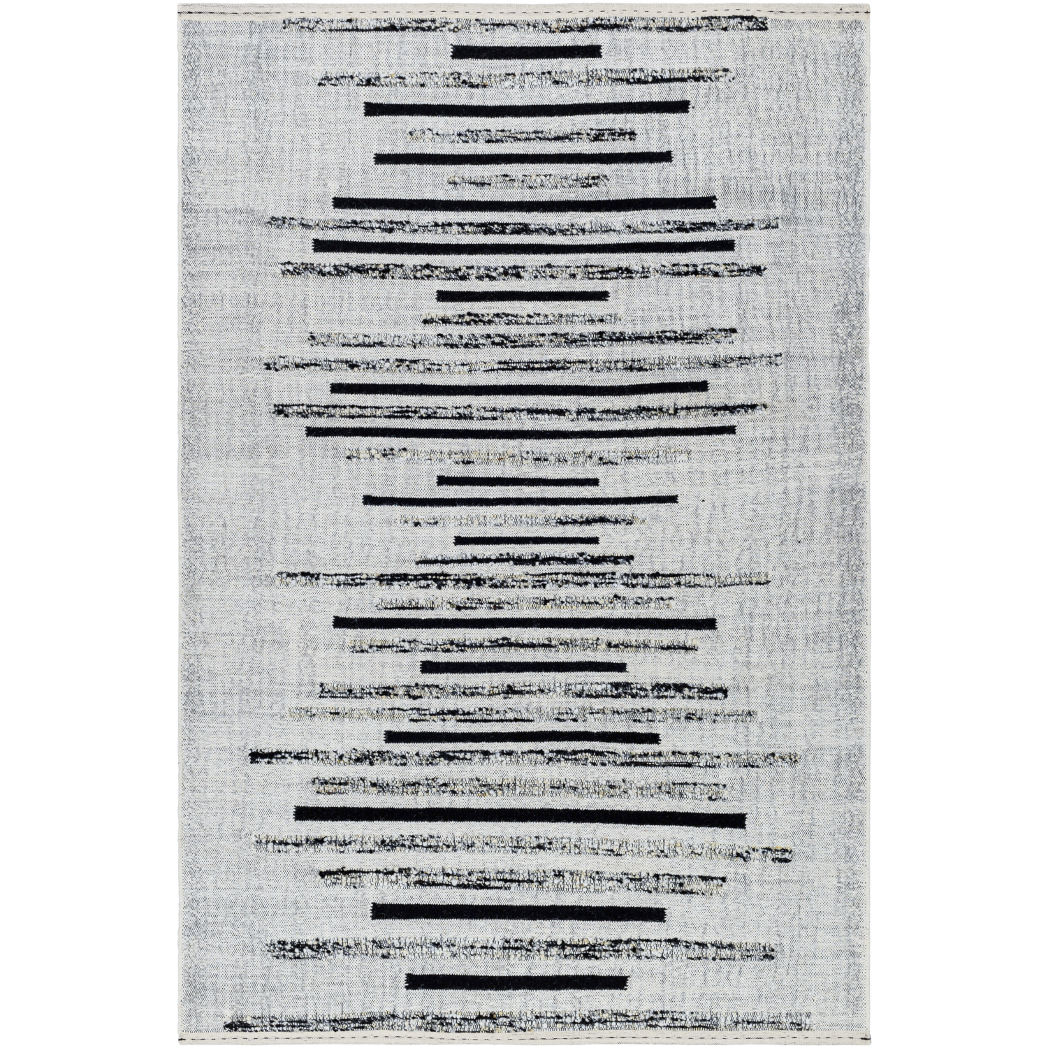Goteborg 90 X 60 inch Ivory/Black Handmade Rug in 5 x 7.5