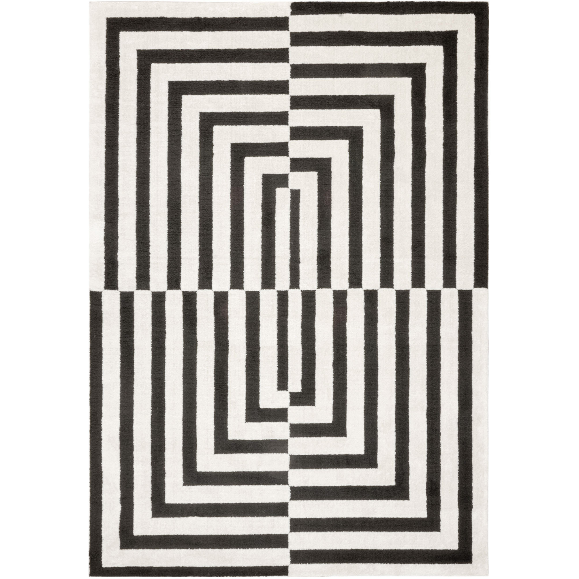 Optika 158 X 118 inch Black/White Rug in 10 x 13