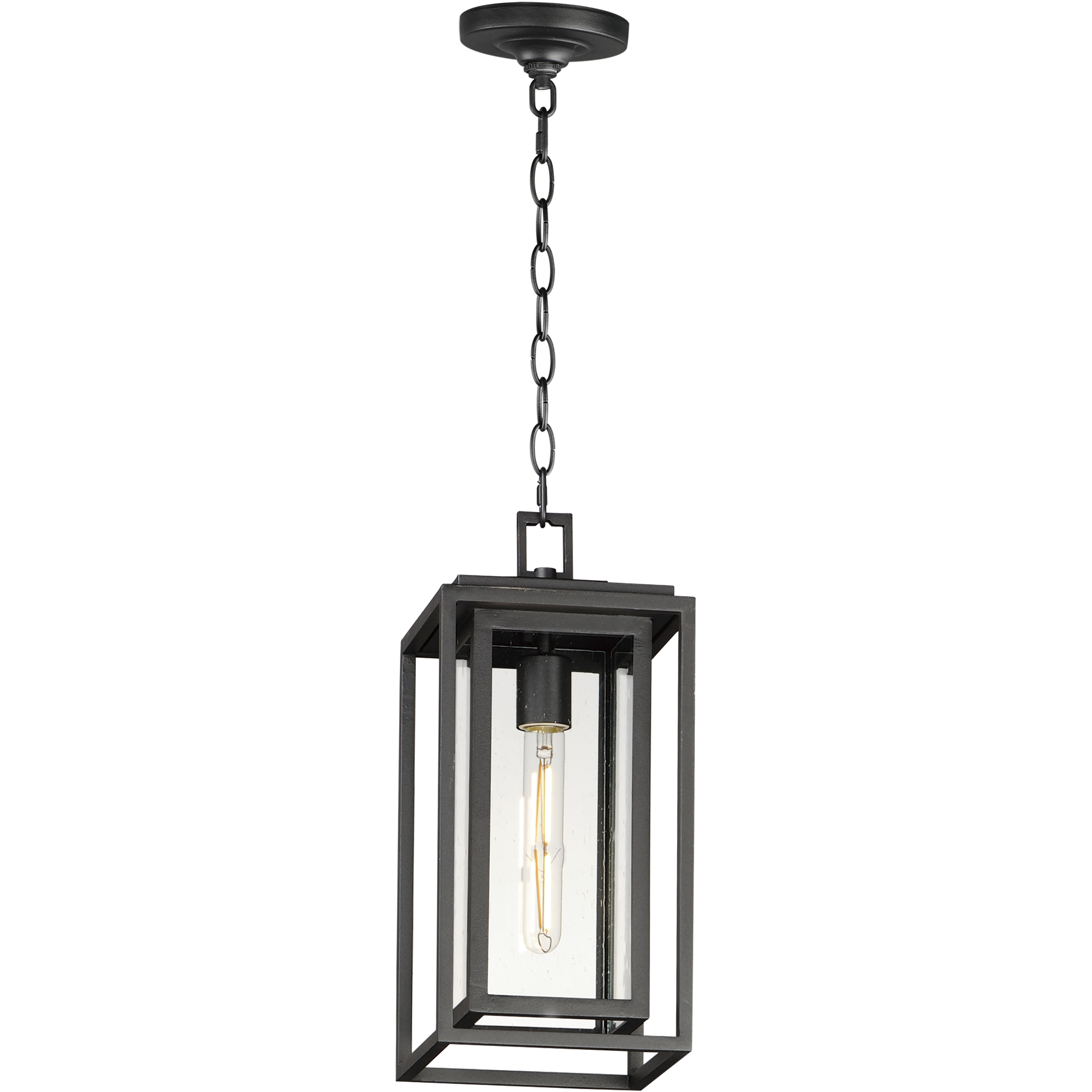 Cabana 1 Light 7 inch Black Outdoor Pendant