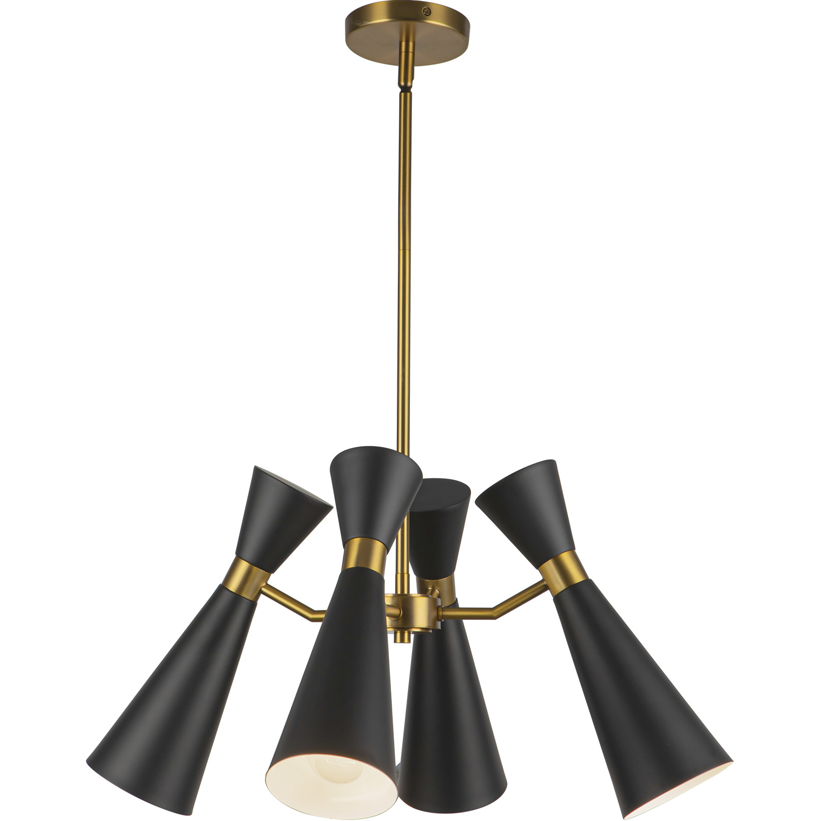 Alora Mood Blake 4 Light 24.13 inch Matte Black and Aged Gold Chandelier Ceiling Light