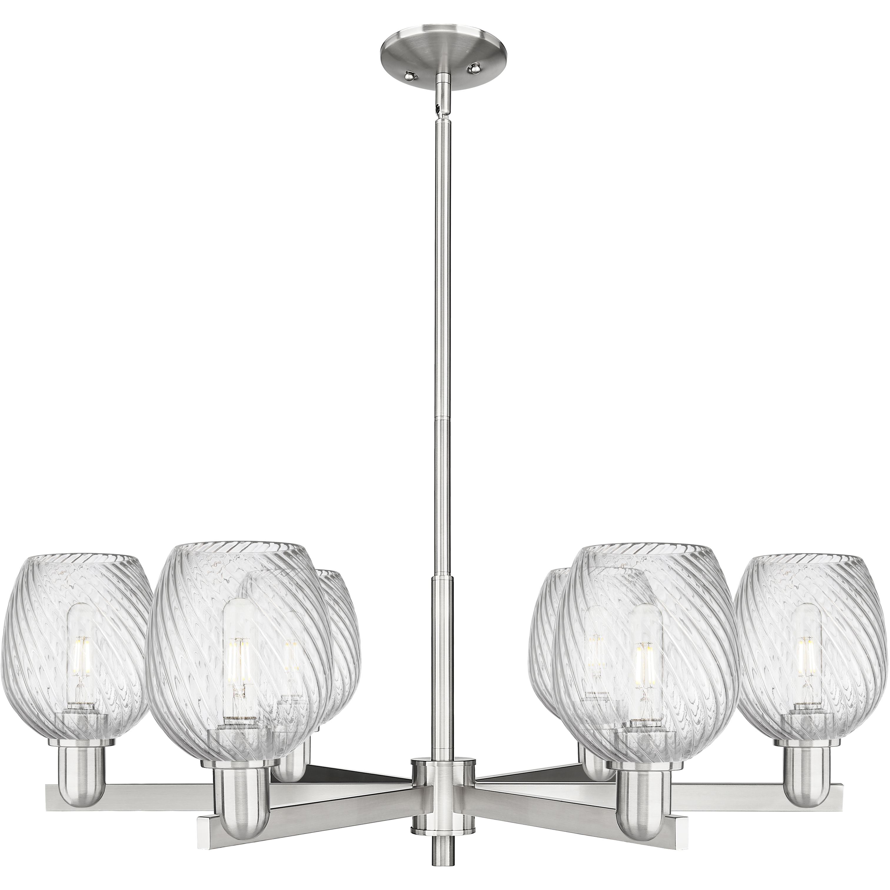 Arcadia Salina 6 Light 35.5 inch Satin Nickel Chandelier Ceiling Light