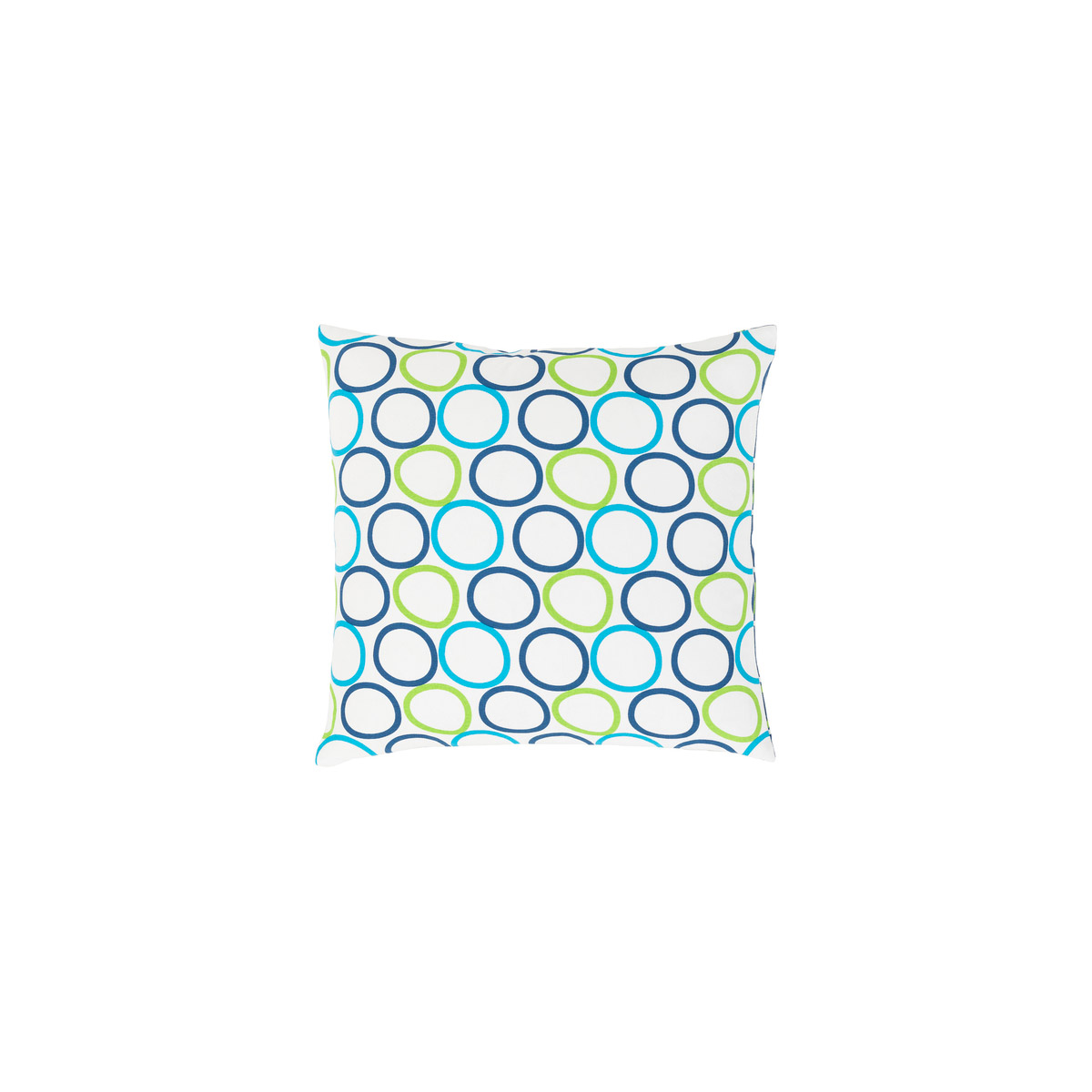 Miranda 22 X 22 inch Bright Blue and Grass Green Throw Pillow