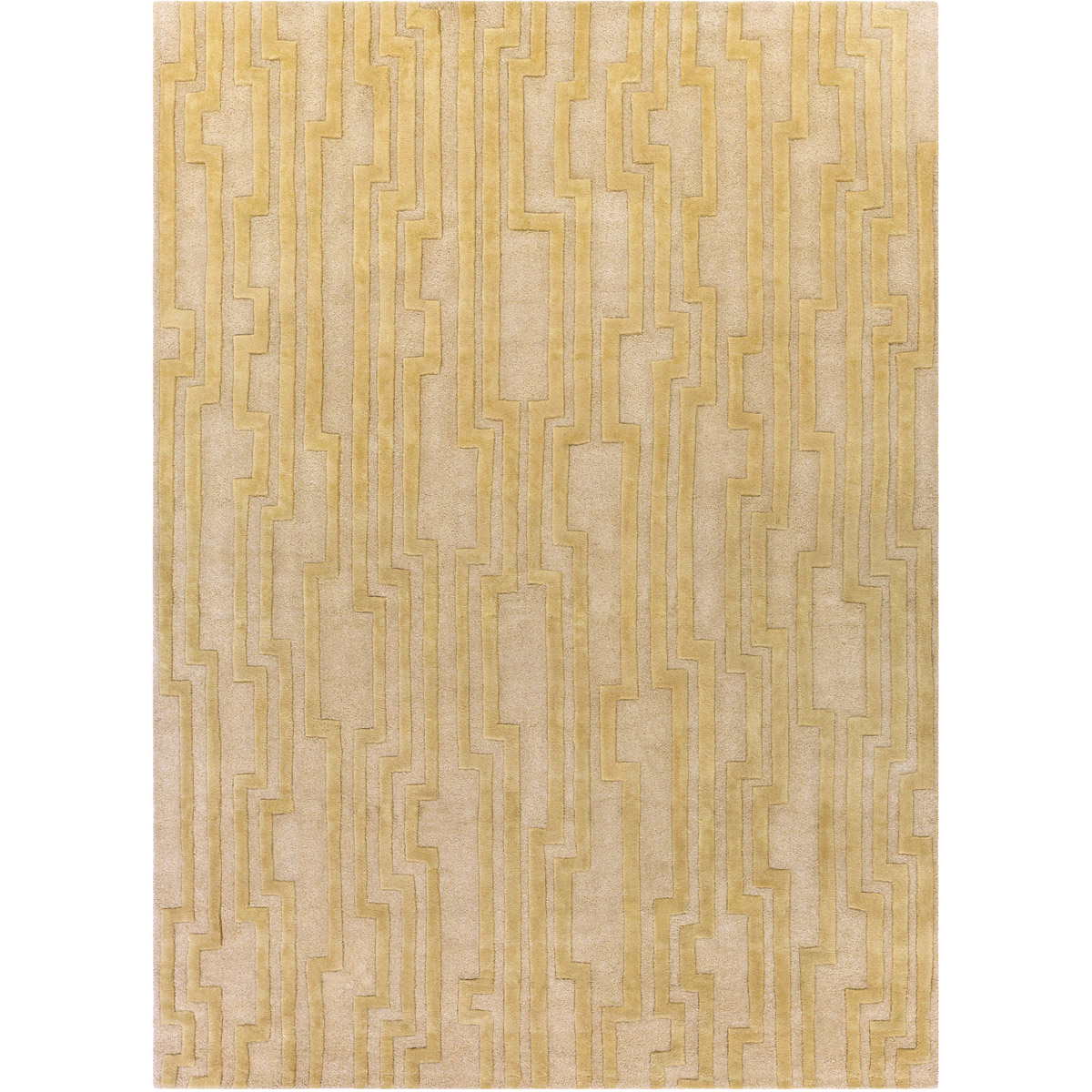 Modern Classics 132 X 96 inch Mustard, Beige Rug