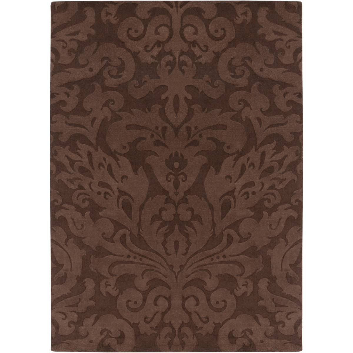 Sculpture 156 X 108 inch Dark Brown Rug