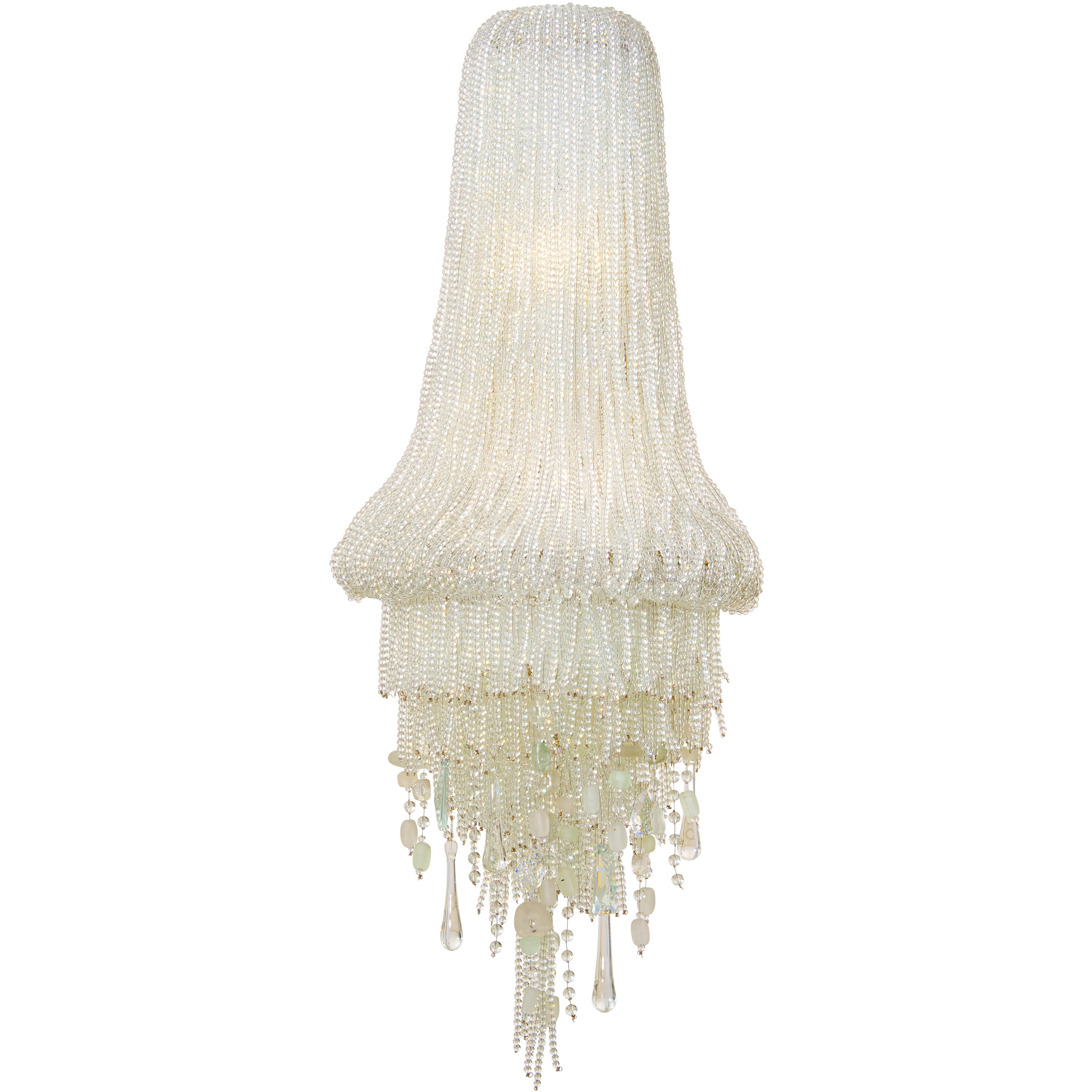 Crystal Reign 2 Light 13 inch Polished Nickel Wall Lamp Wall Light