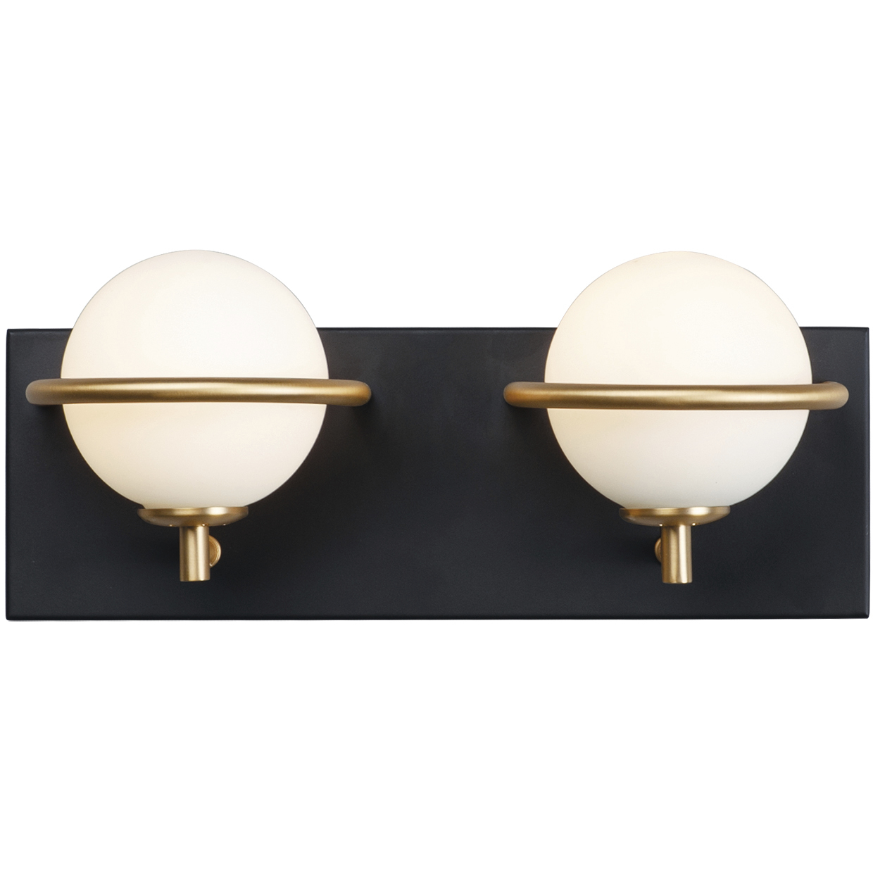Revolve LED 13 inch Black and Gold Bath Vanity Wall Light