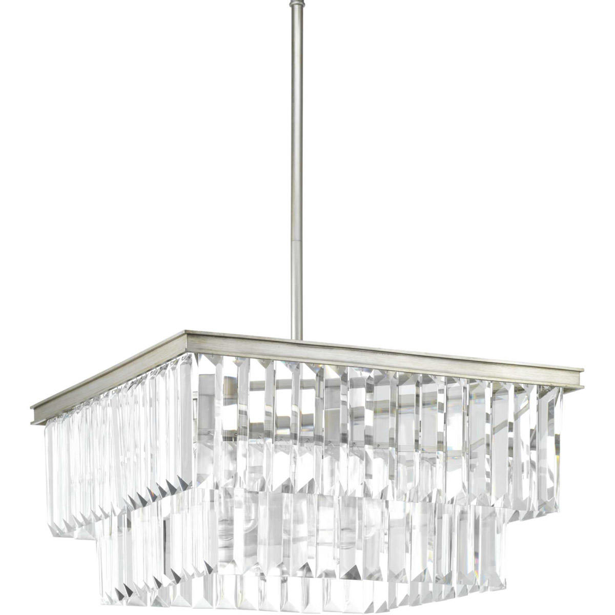 Glimmer 4 Light 20.13 inch Silver Ridge Pendant Ceiling Light, Design Series