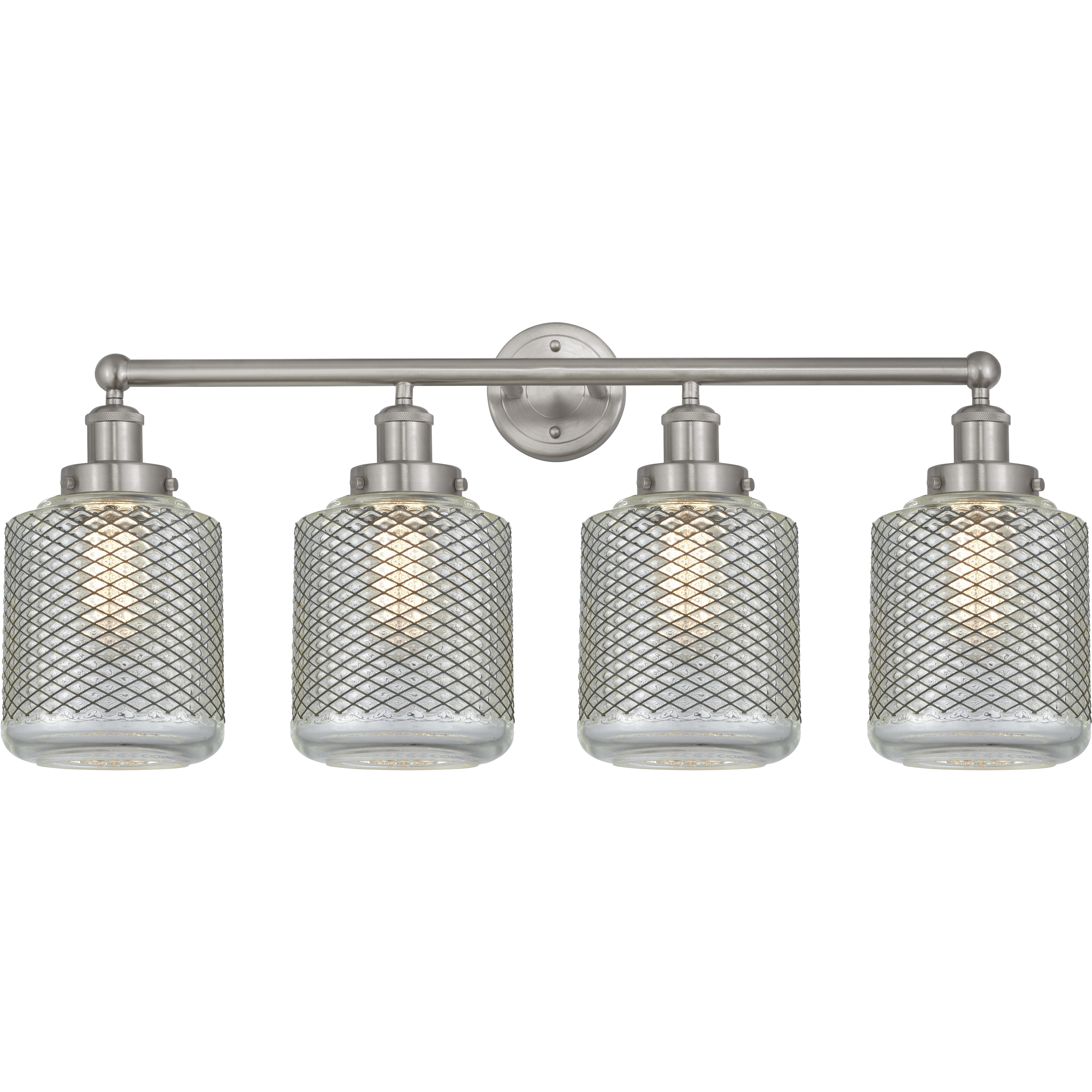 Stanton 4 Light 33 inch Brushed Satin Nickel Bath Vanity Light Wall Light