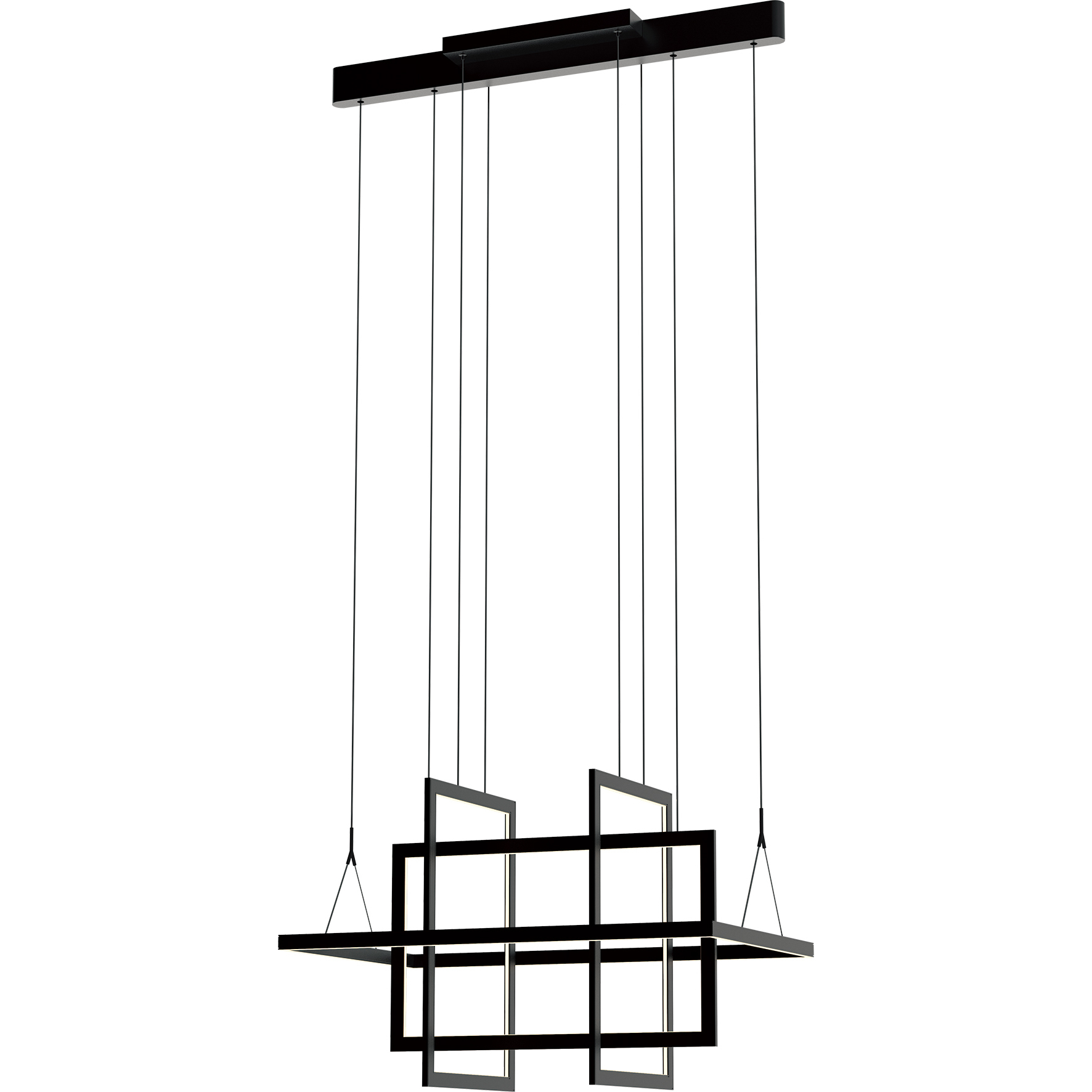 Geometry 20 inch Satin Dark Gray Chandelier Ceiling Light