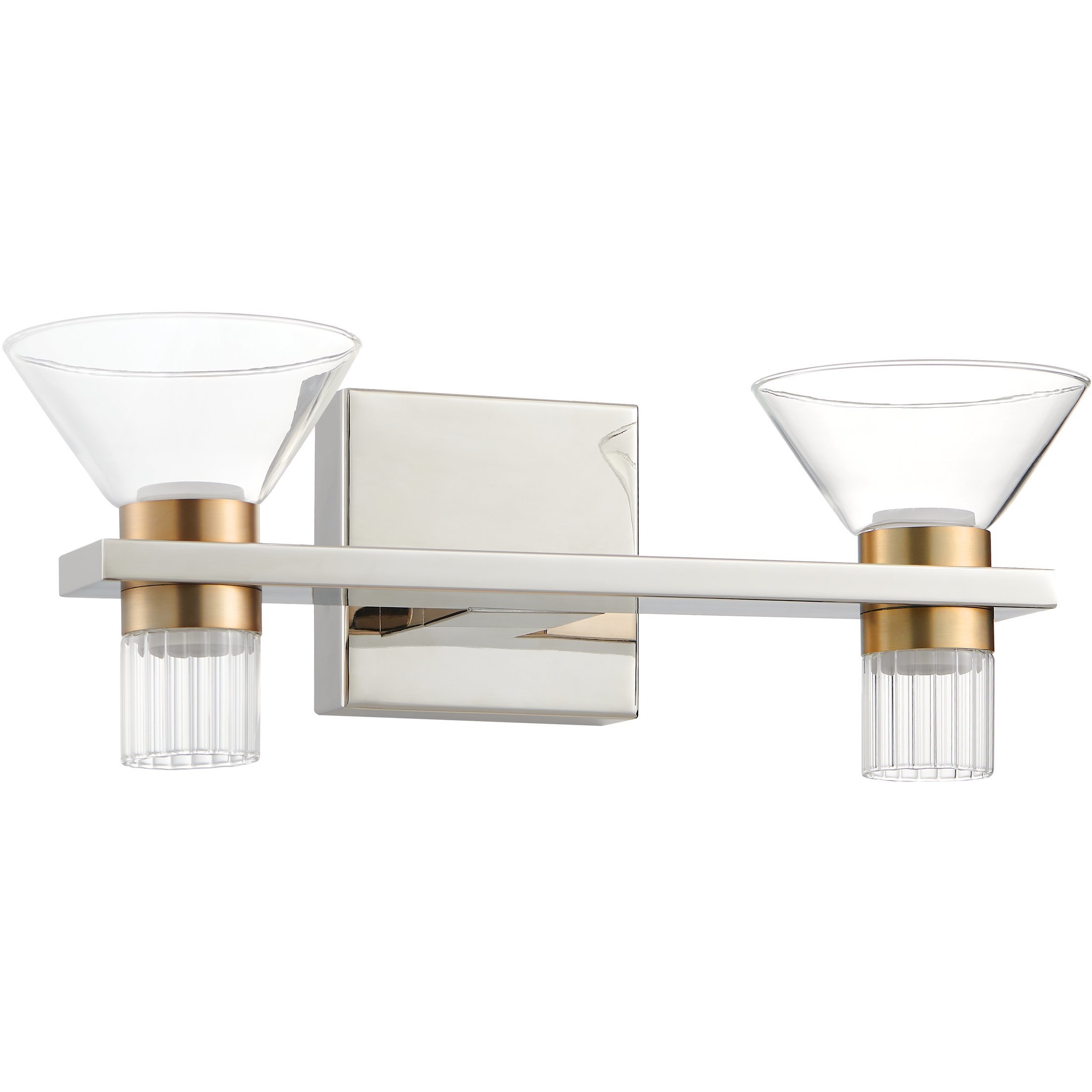 Blake LED 16.5 inch Polished Nickel and Champagne Gold Vanity Light Wall Light