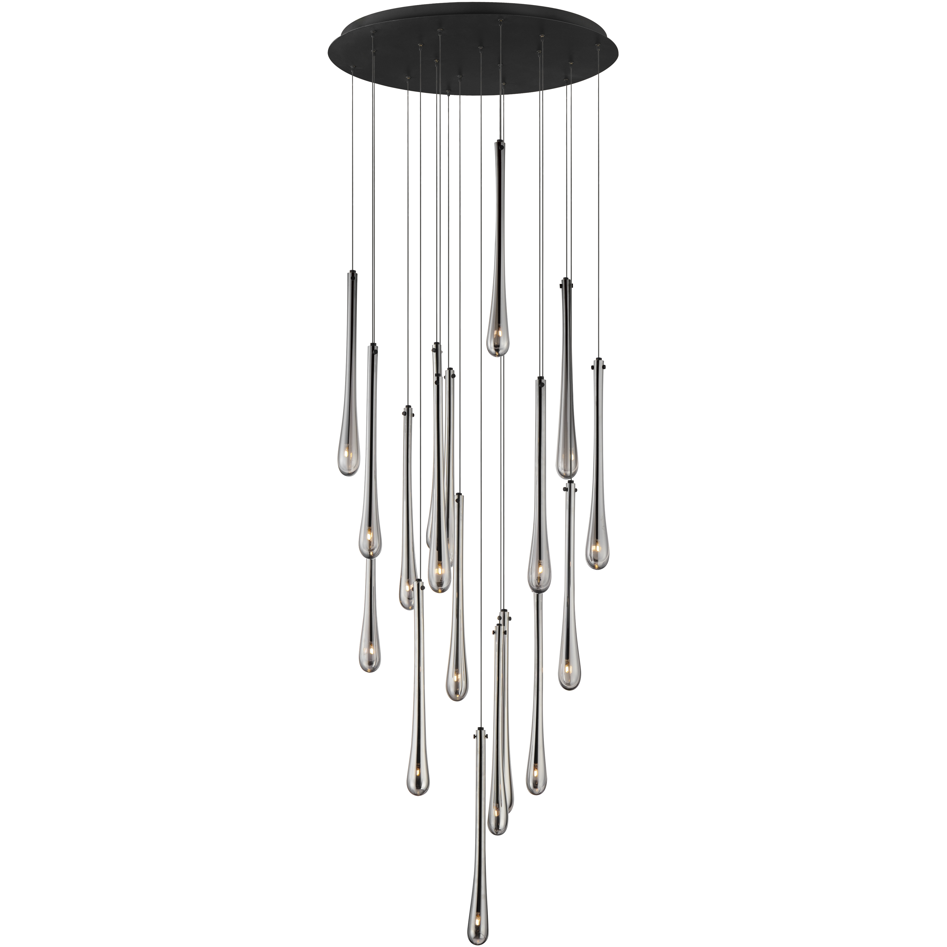 Stillo LED 25.5 inch Black Multi-Light Pendant Ceiling Light