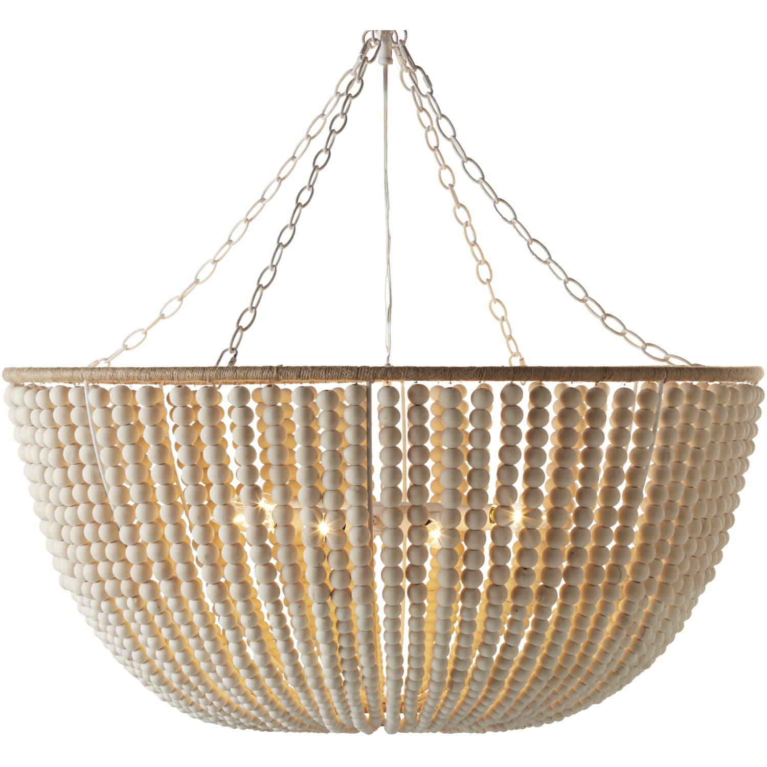 Belem 8 Light 35 inch Cream Pendant Ceiling Light