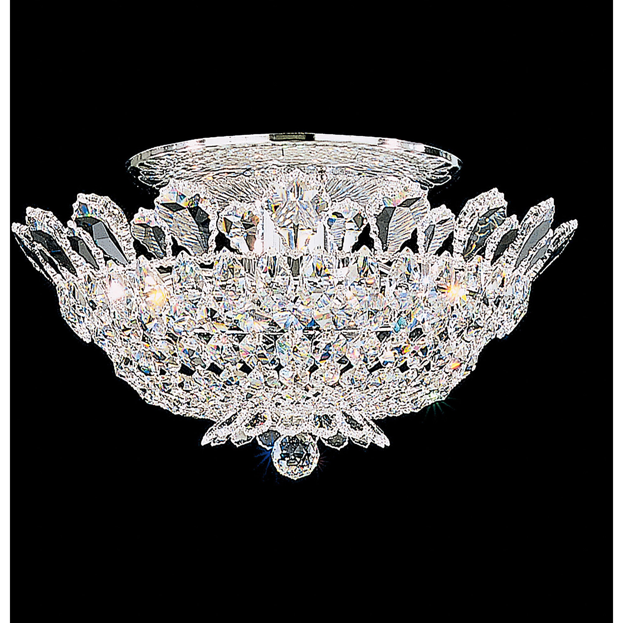Trilliane 8 Light Silver Semi-Flush Mount Ceiling Light in Heritage