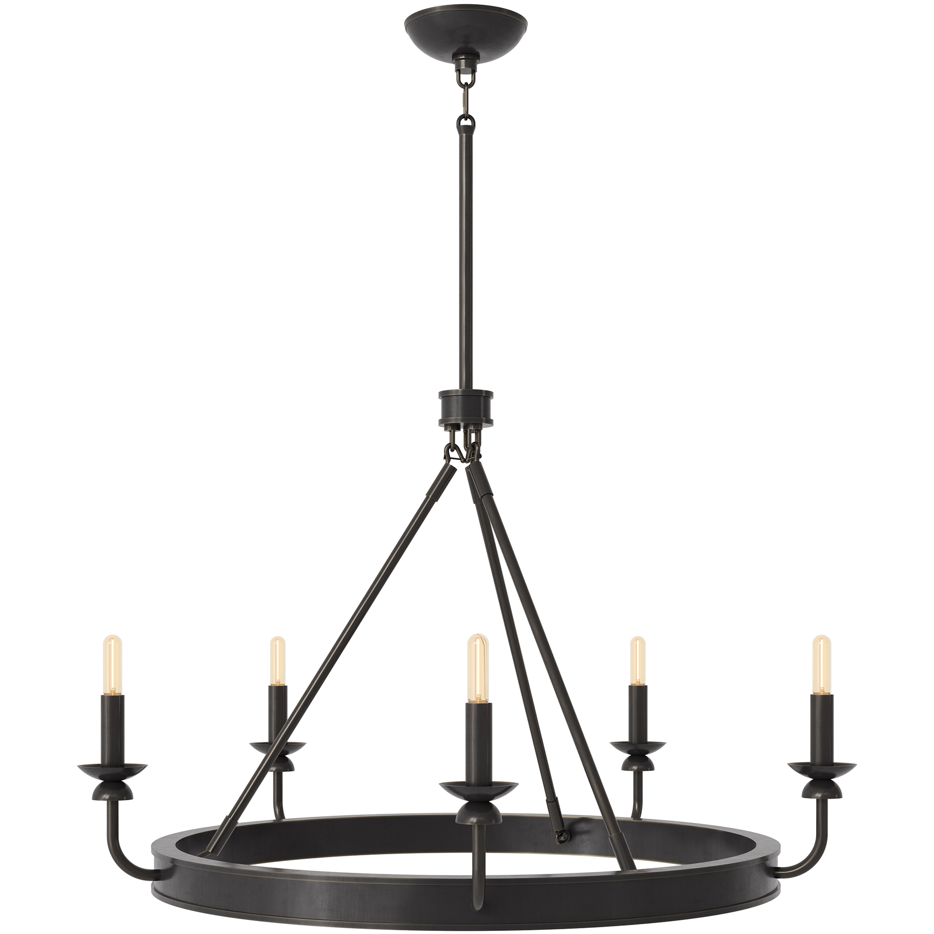 William 9 Light 34.5 inch Deep Patina Bronze Chandelier Ceiling Light
