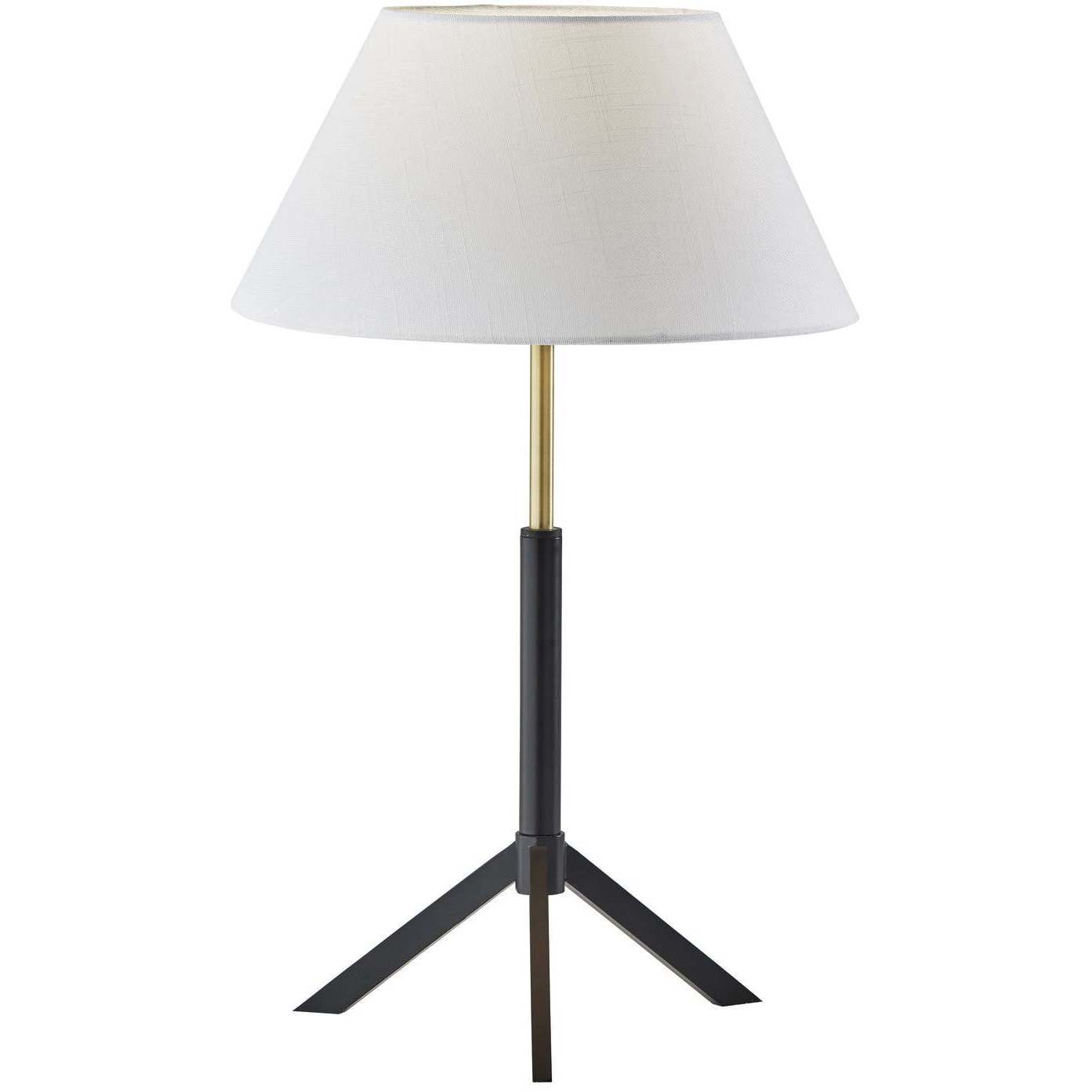 Harvey 24 inch 100 watt Black / Brass Accents Table Lamp Portable Light