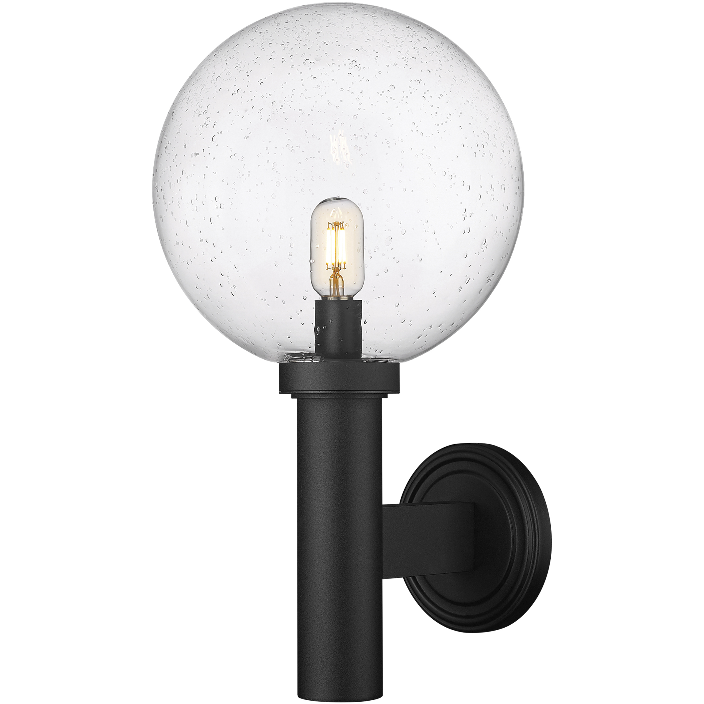 Laurent 1 Light 22.5 inch Black Outdoor Wall Light