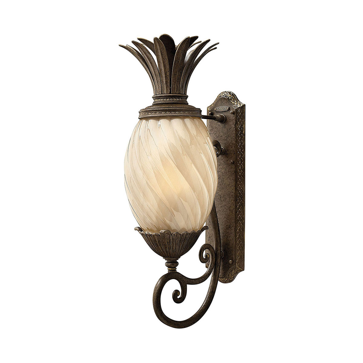 Plantation LED 28 inch Pearl Bronze Outdoor Wall Lantern, Medium