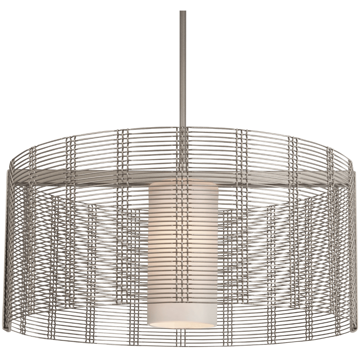 Downtown Mesh LED 24 inch Burnished Bronze Chandelier Ceiling Light, Drum