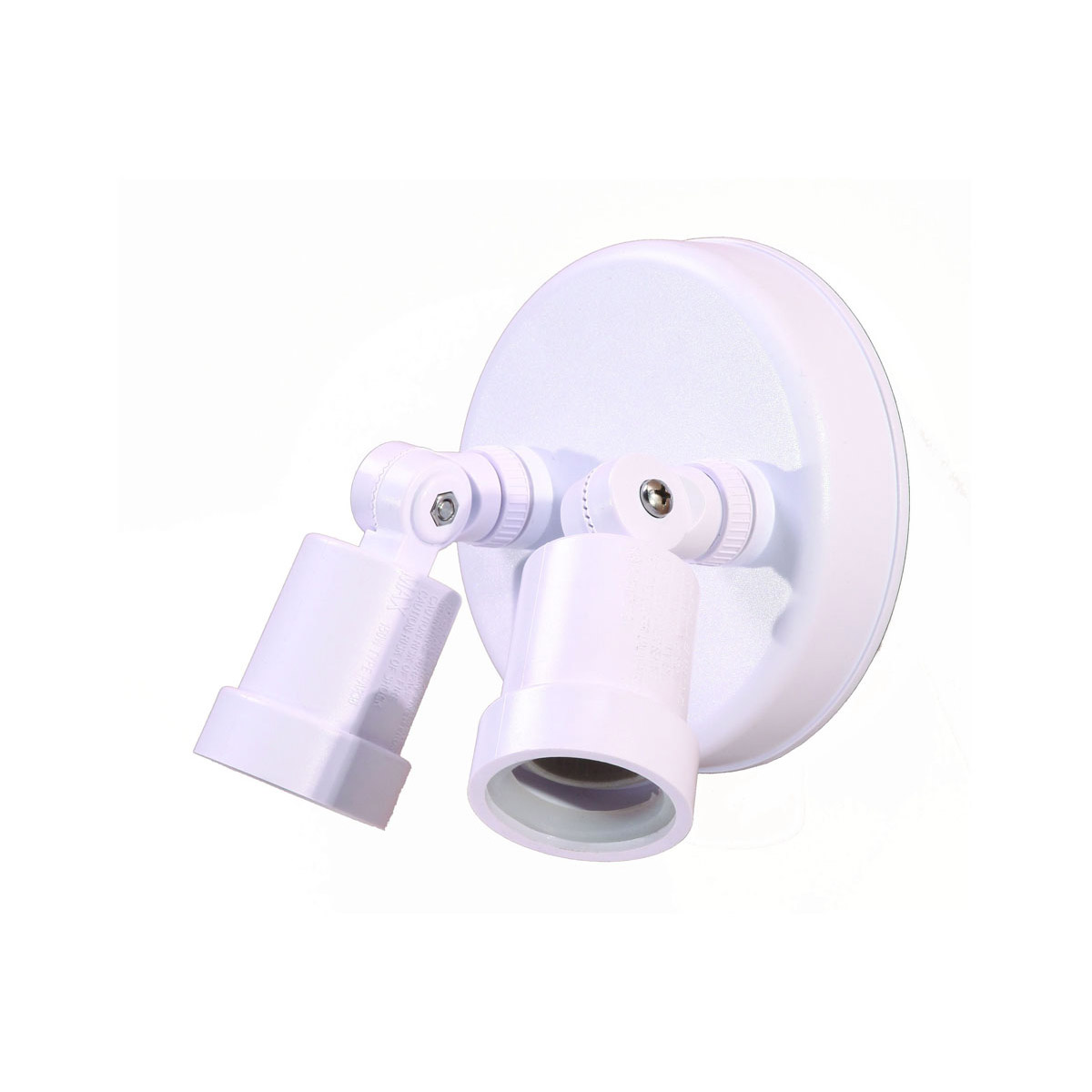 Polycarbonate 2 Light 5 inch Gloss White Exterior Floodlight