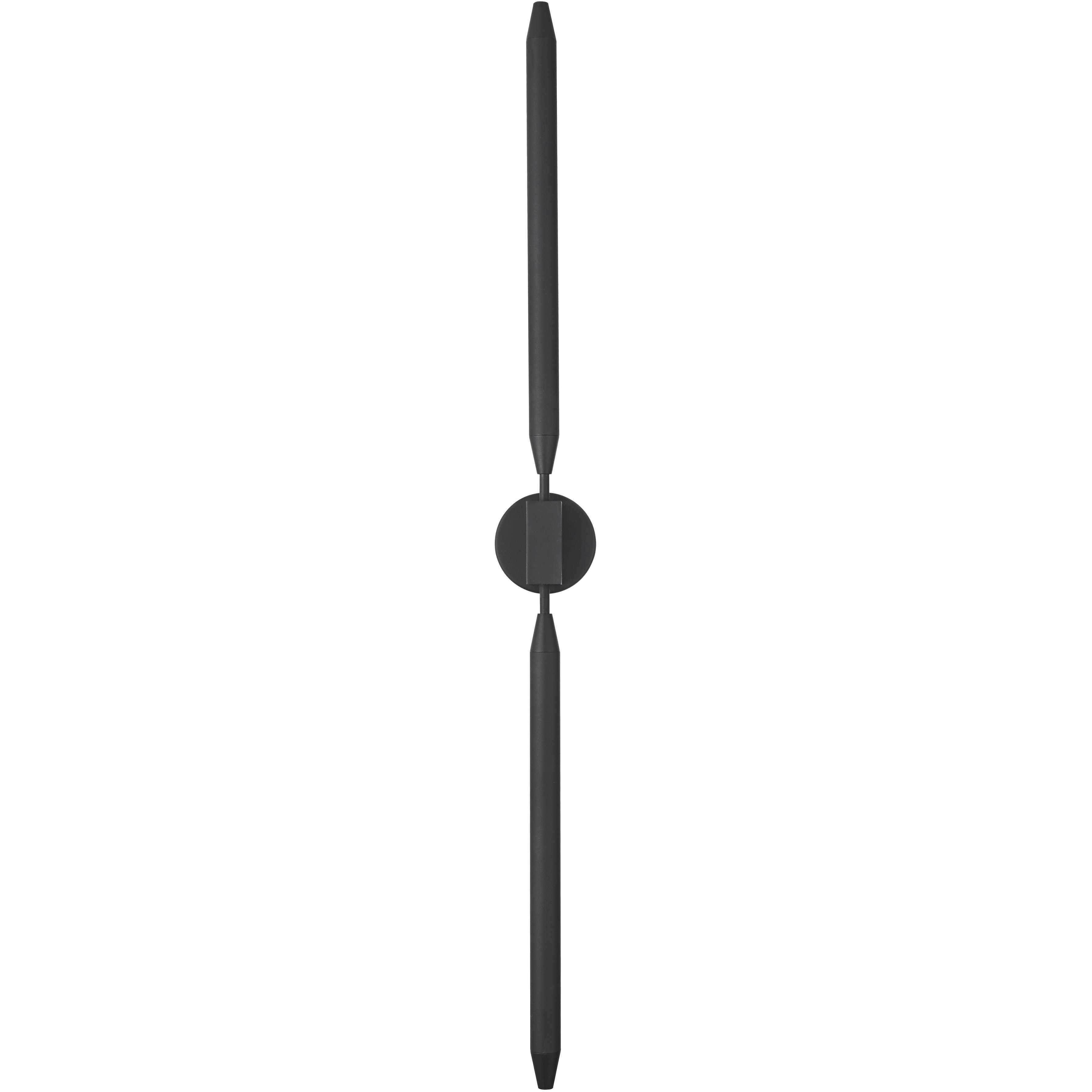 Odin 2 Light 50 inch Black Outdoor Wall Sconce
