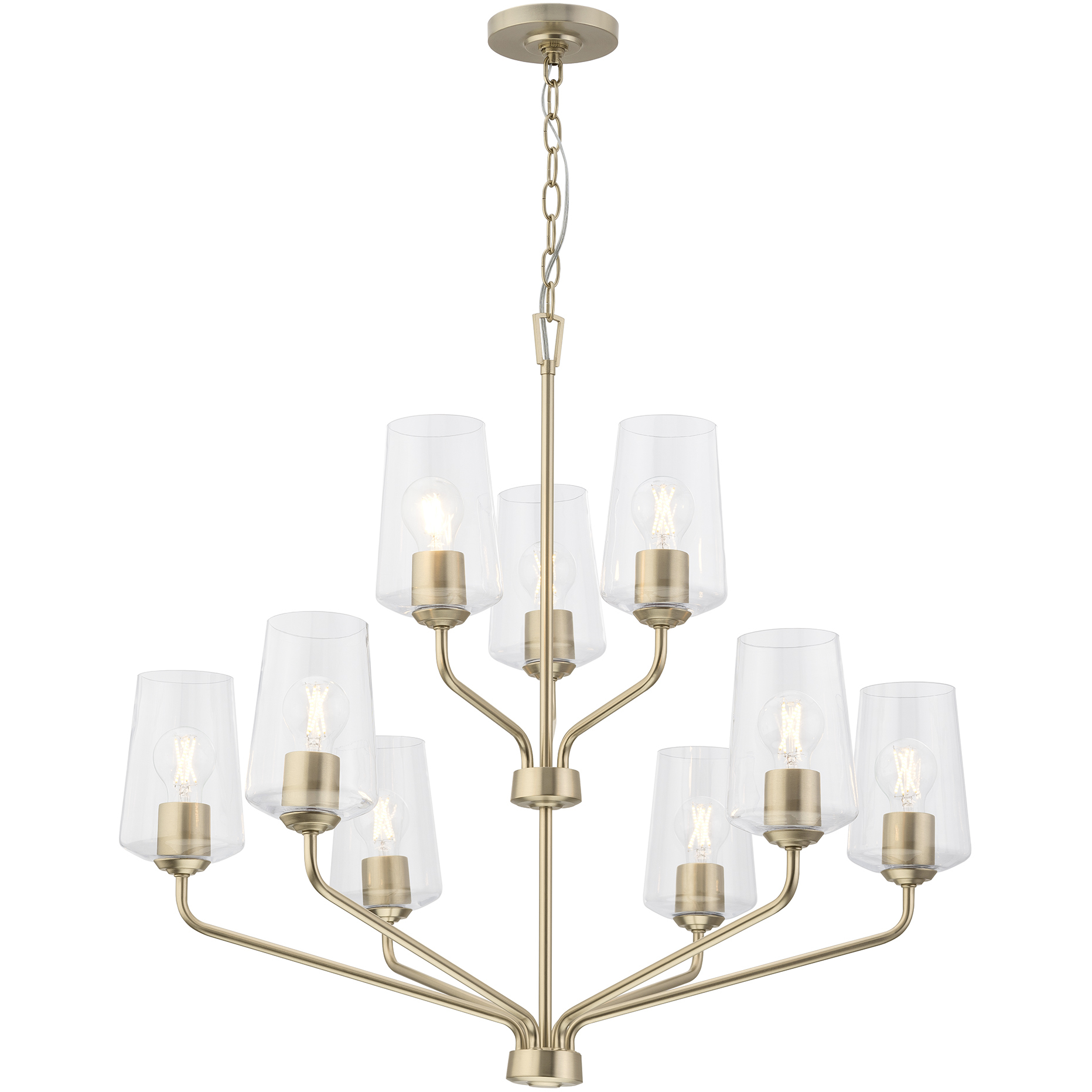 Celino 9 Light 32 inch Champagne Bronze Chandelier Ceiling Light