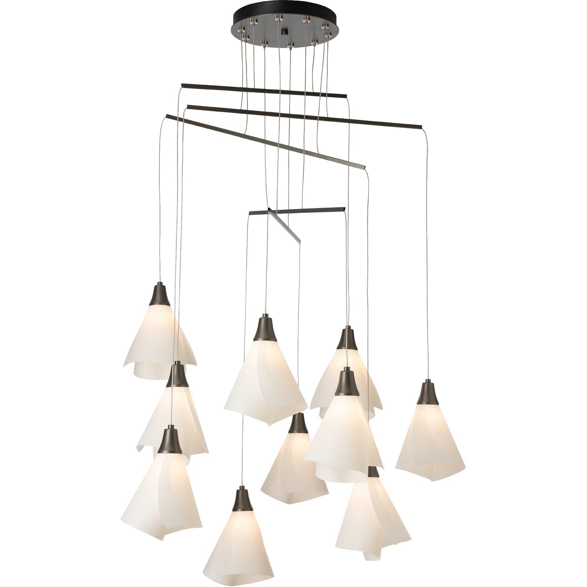 Mobius 10 Light 39.2 inch Dark Smoke Mobile Pendant Ceiling Light, Standard