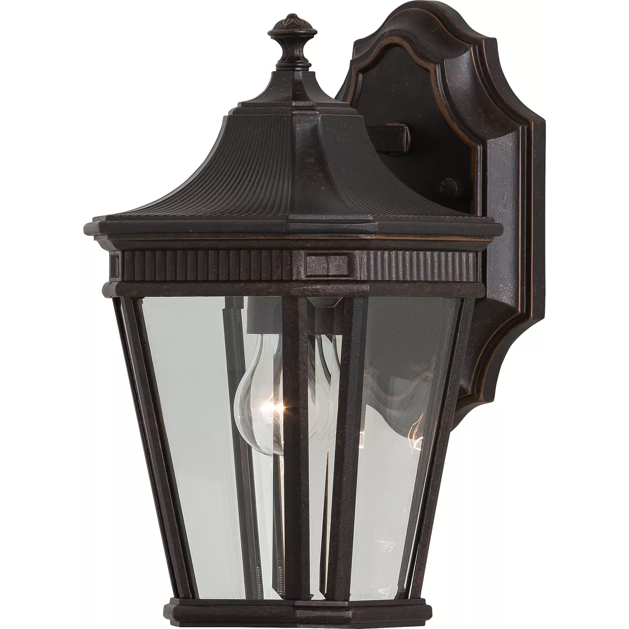 Cotswold Lane 1 Light 11.5 inch Grecian Bronze Outdoor Wall Lantern, Small