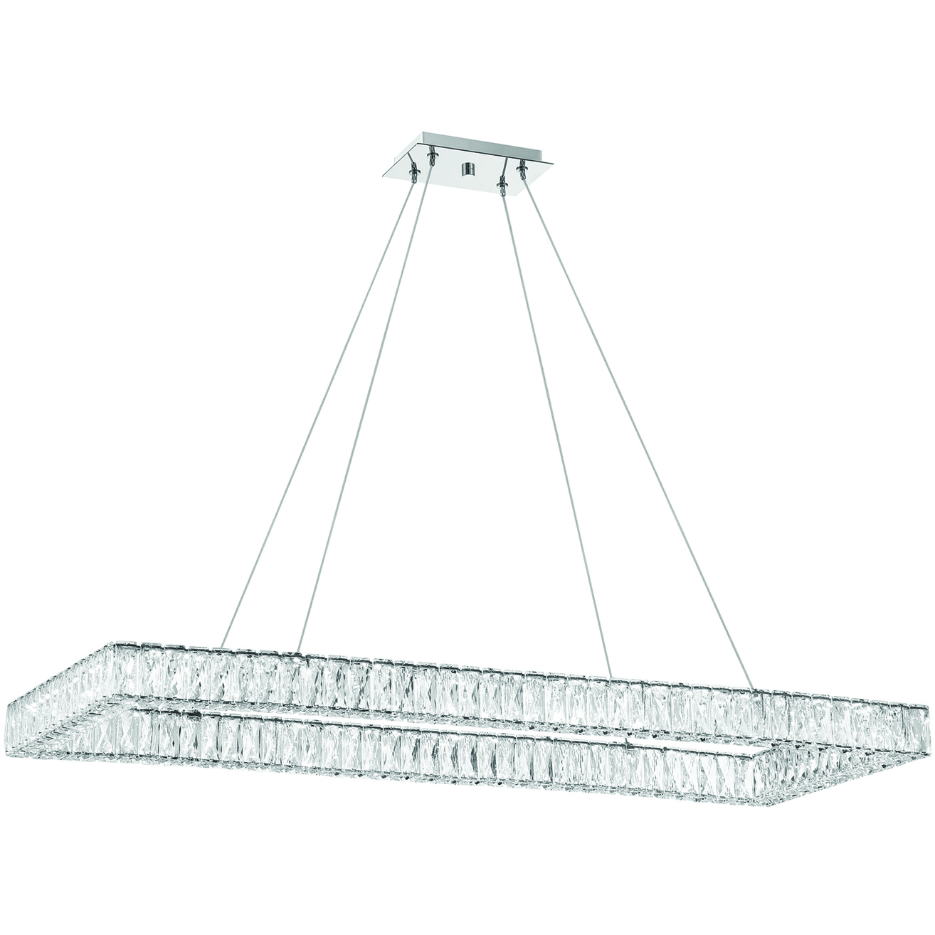 Kinsley 1 Light 50 inch Polished Chrome Chandelier Ceiling Light