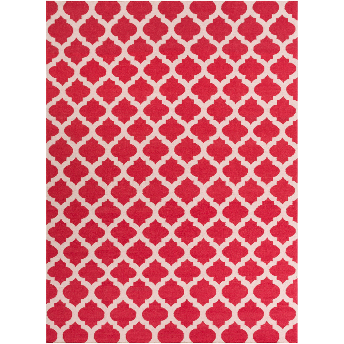 Frontier 132 X 96 inch Red and Neutral Area Rug, Wool