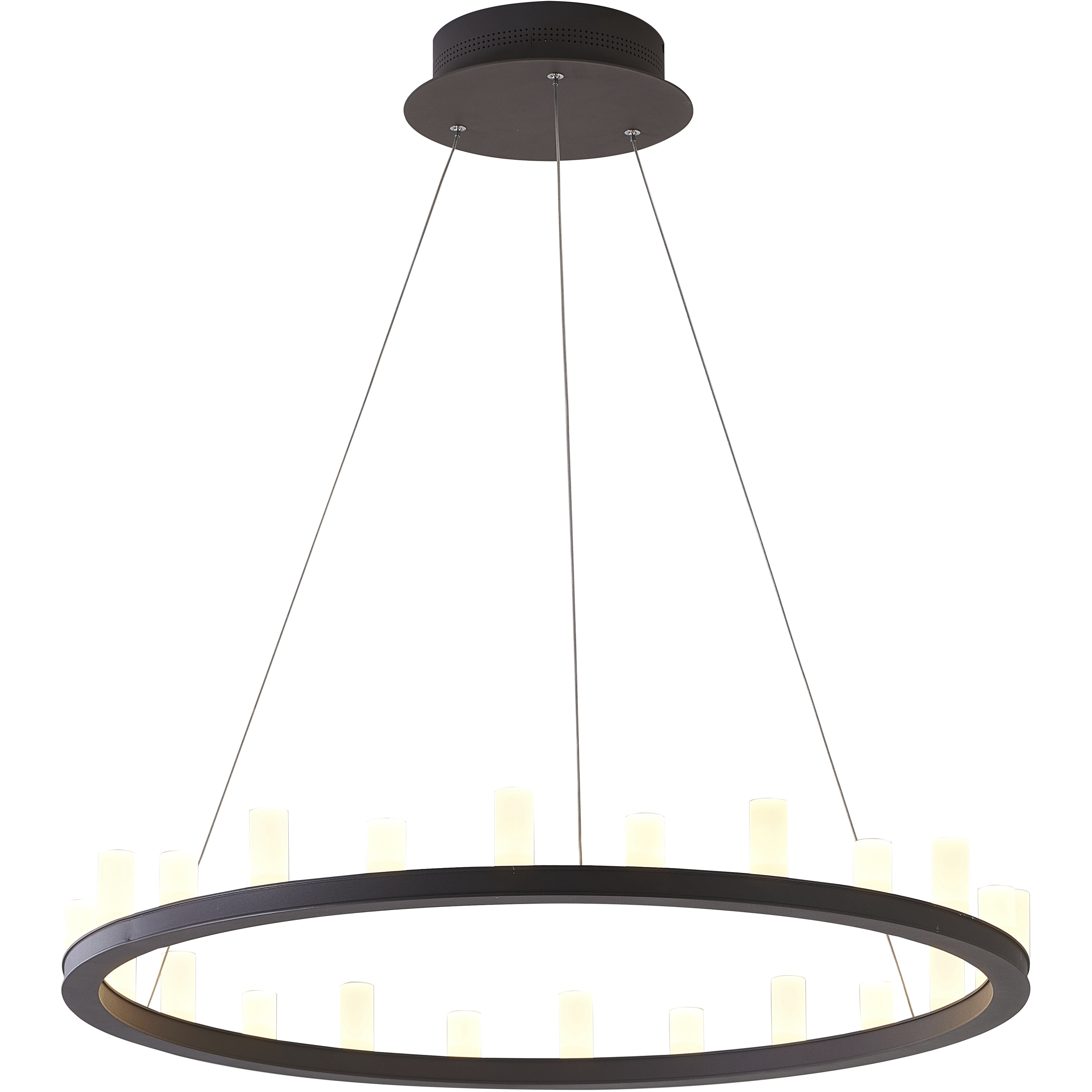 Canada LED 31.5 inch Coffee Brown Chandelier Ceiling Light