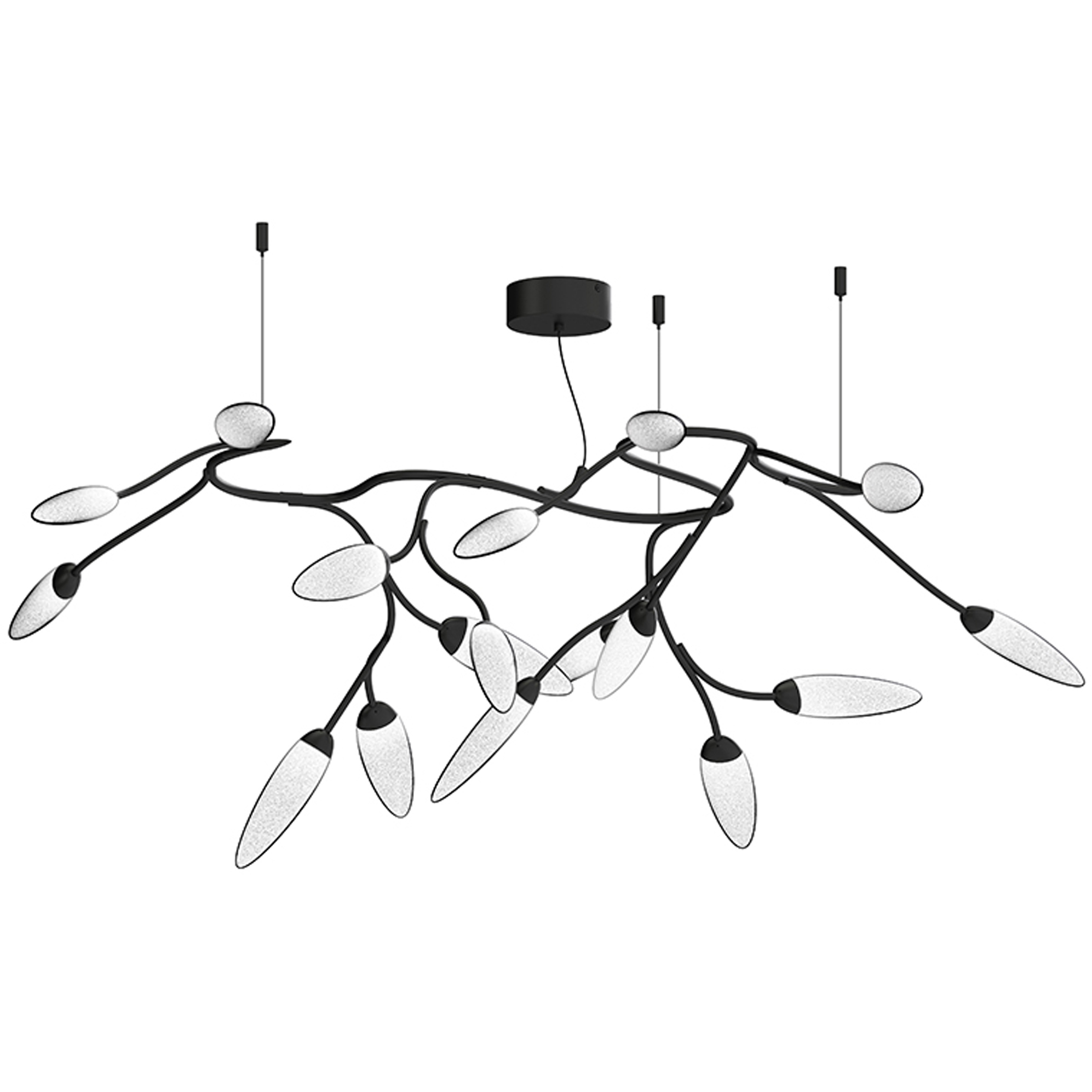 Vines LED 55 inch Satin Black Surface Mount Ceiling Light 