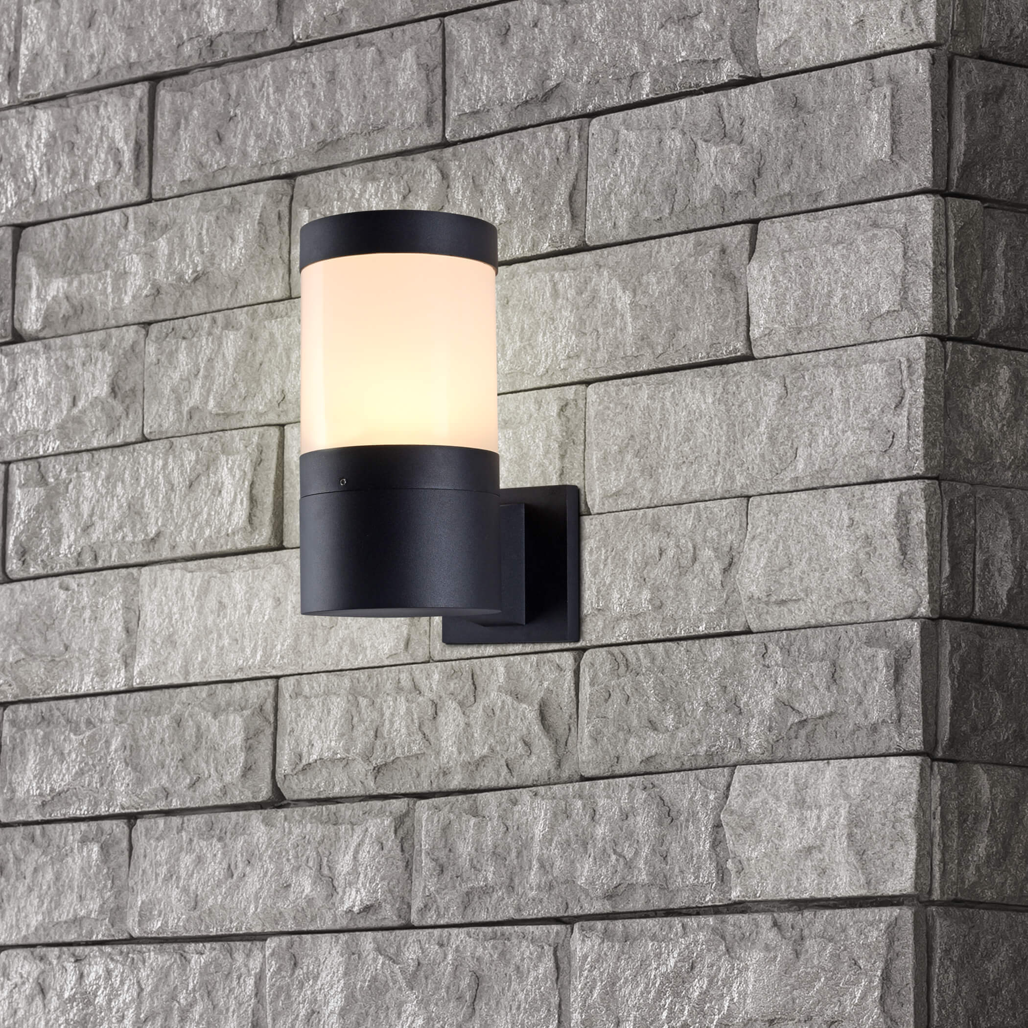 Modern 11.25 inch Matte Black Outdoor Wall Sconce