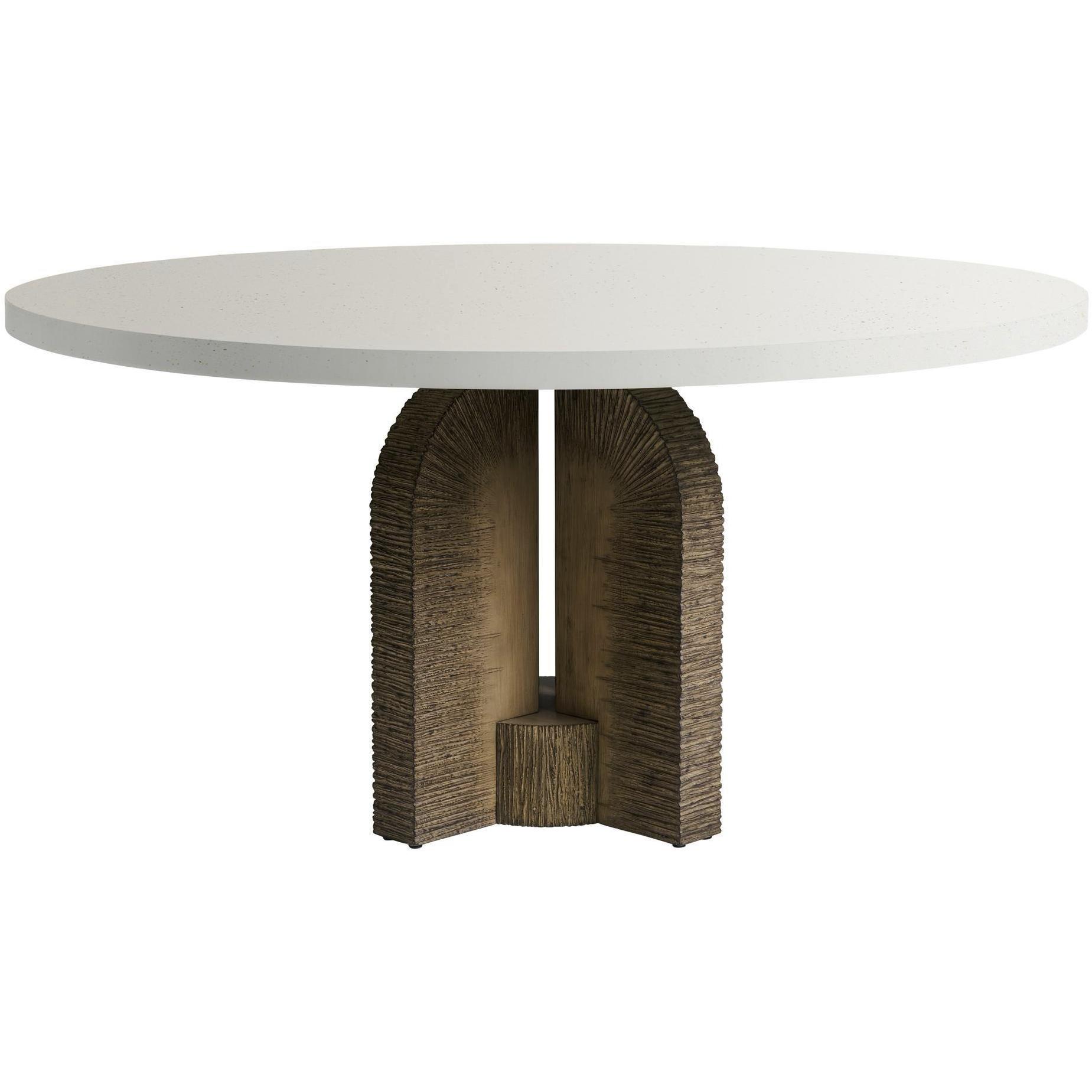 Orba 60 inch Ivory and Kona Outdoor Dining Table