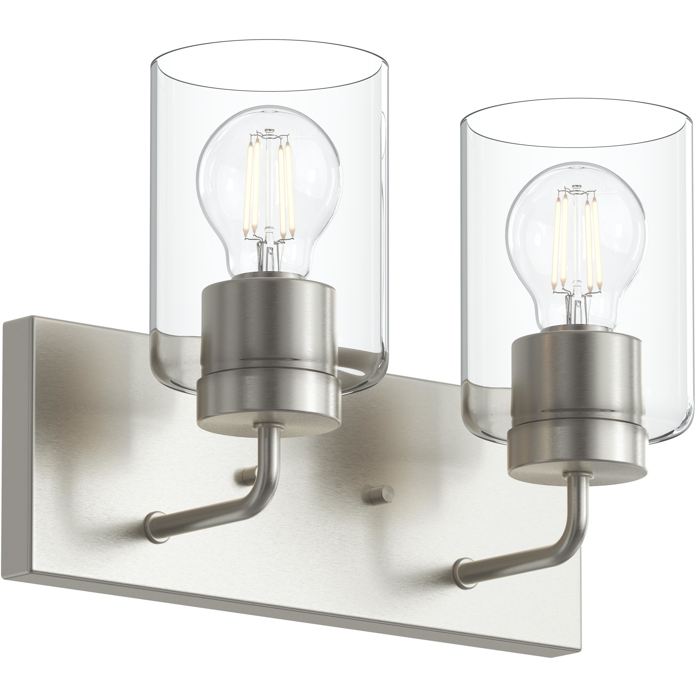 Merry 2 Light 12 inch Brushed Nickel Bath Vanity Wall Light