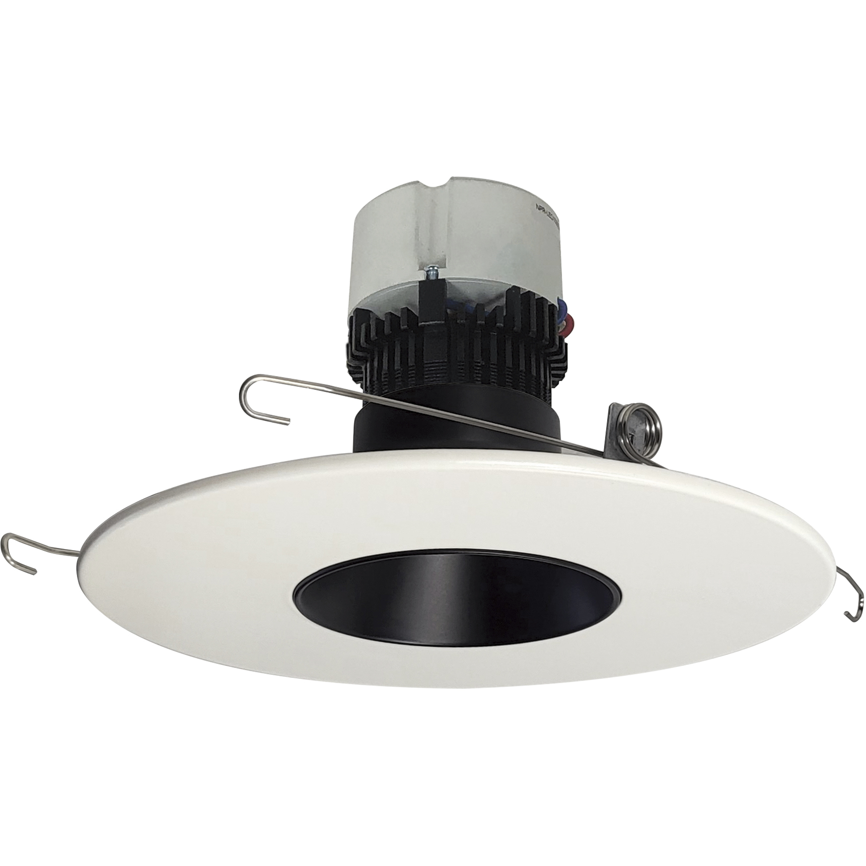 Pearl LED Black Reflector / Warm White Flange LED Round Retrofit Reflector in Comfort Dim (3000K-2000K), Black / Warm White, 5"/6" Retrofit