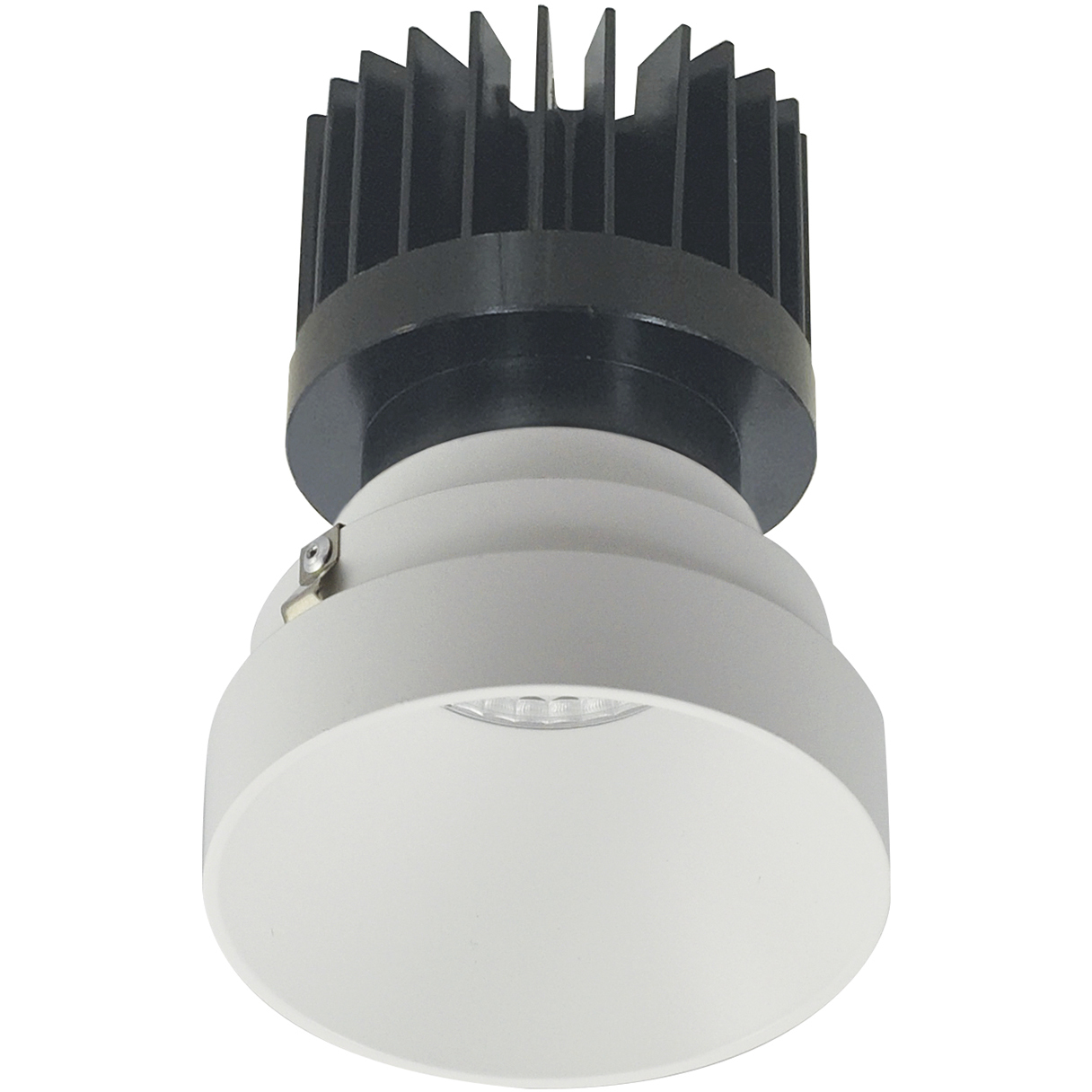 Iolite Matte Powder White Recessed Light in 4000K, 2500, Round Trimless Reflector