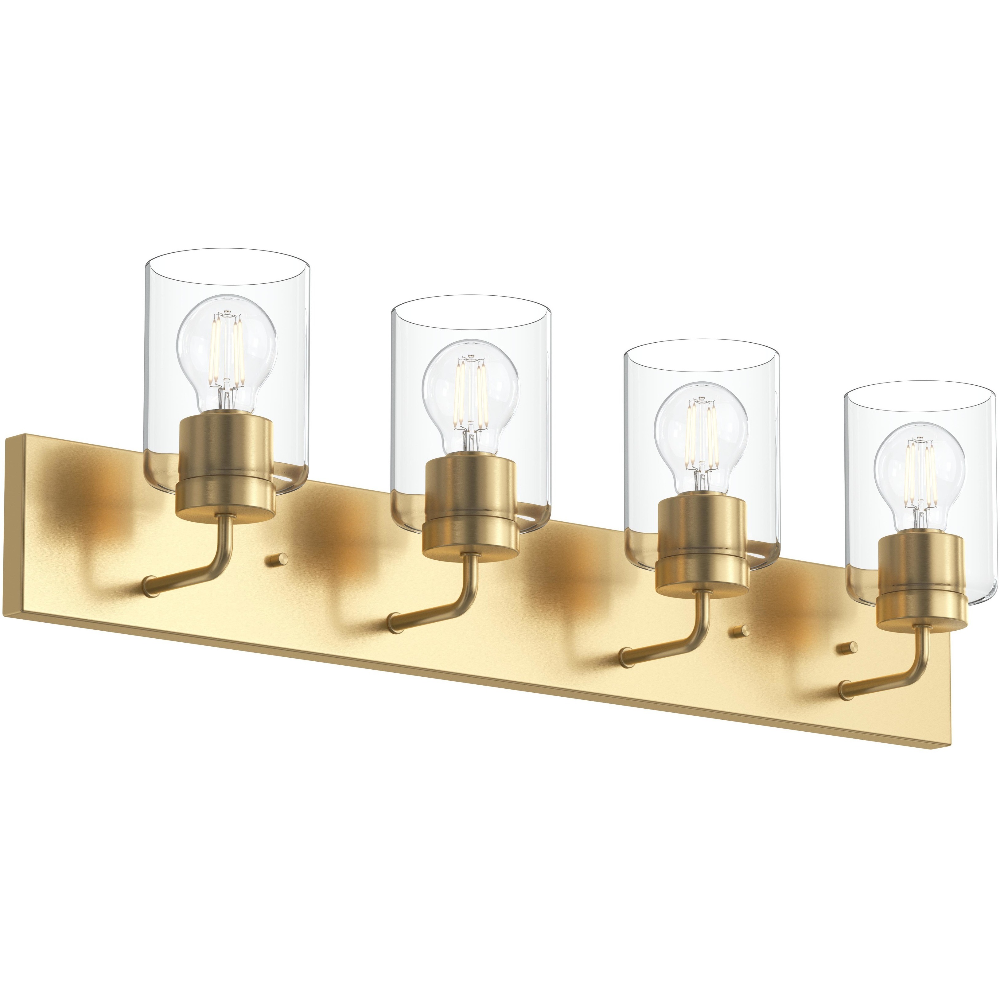 Merry 4 Light 30 inch Brushed Gold Bath Vanity Wall Light