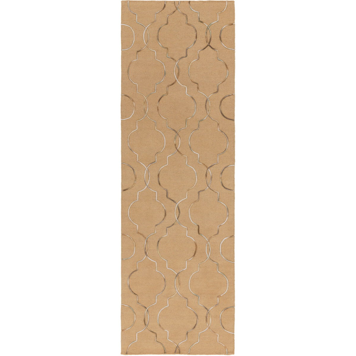 Seabrook 96 X 30 inch Camel, Charcoal, Dark Brown, Ivory Rug