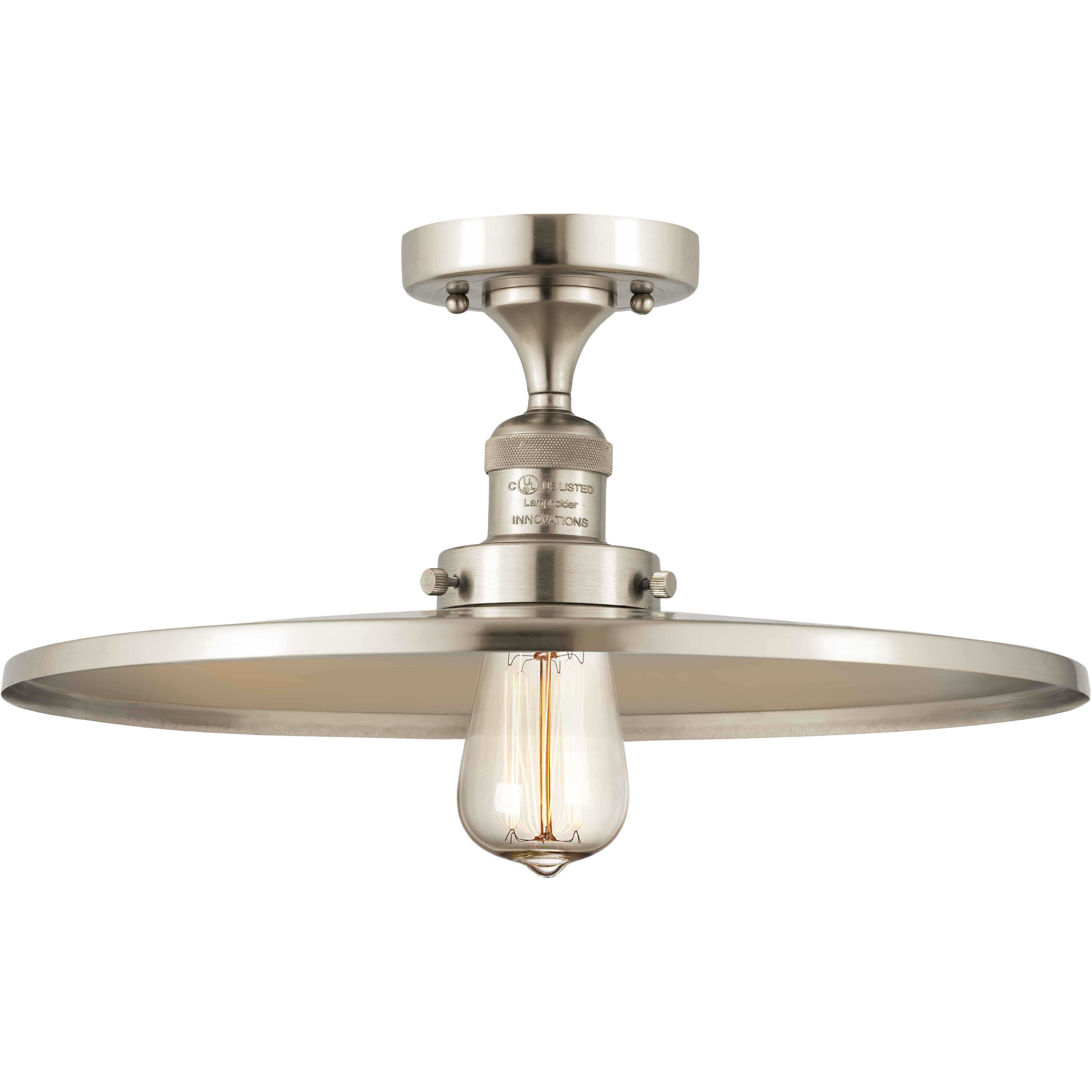 Franklin Restoration Appalachian 1 Light 16 inch Brushed Satin Nickel Semi-Flush Mount Ceiling Light