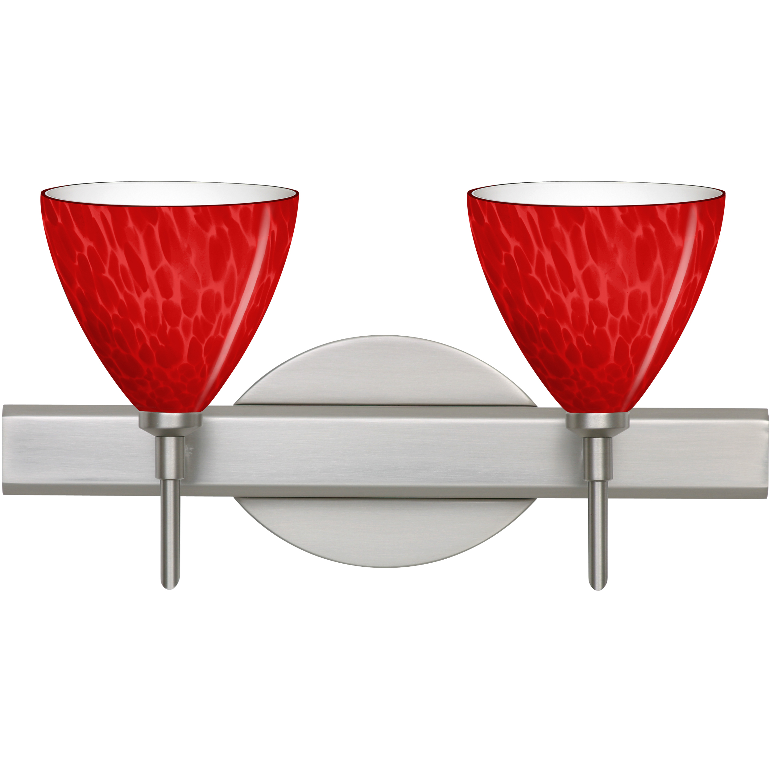 Mia 2 Light 14.63 inch Satin Nickel Vanity Light Wall Light