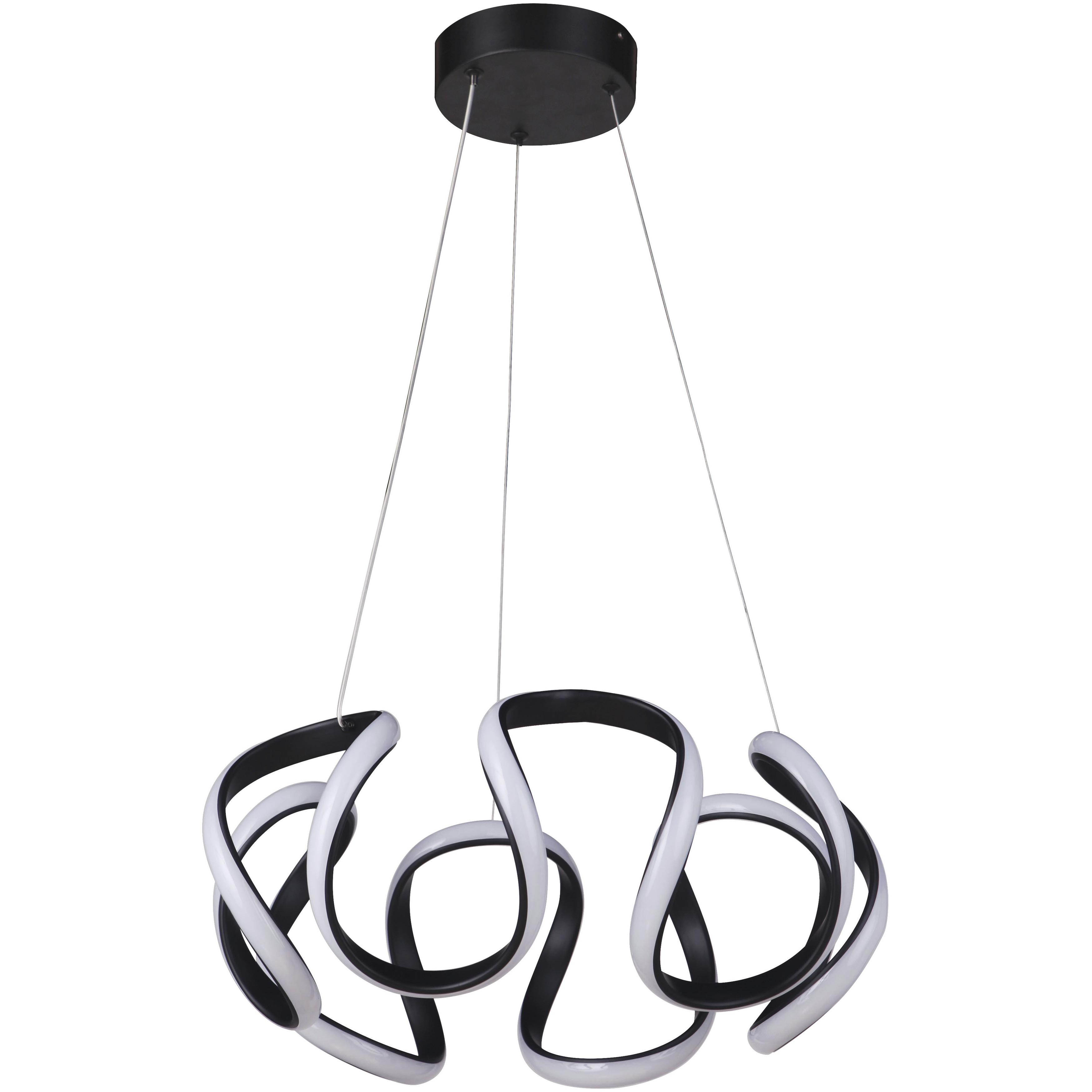 Pulse LED 17.75 inch Flat Black Pendant Ceiling Light