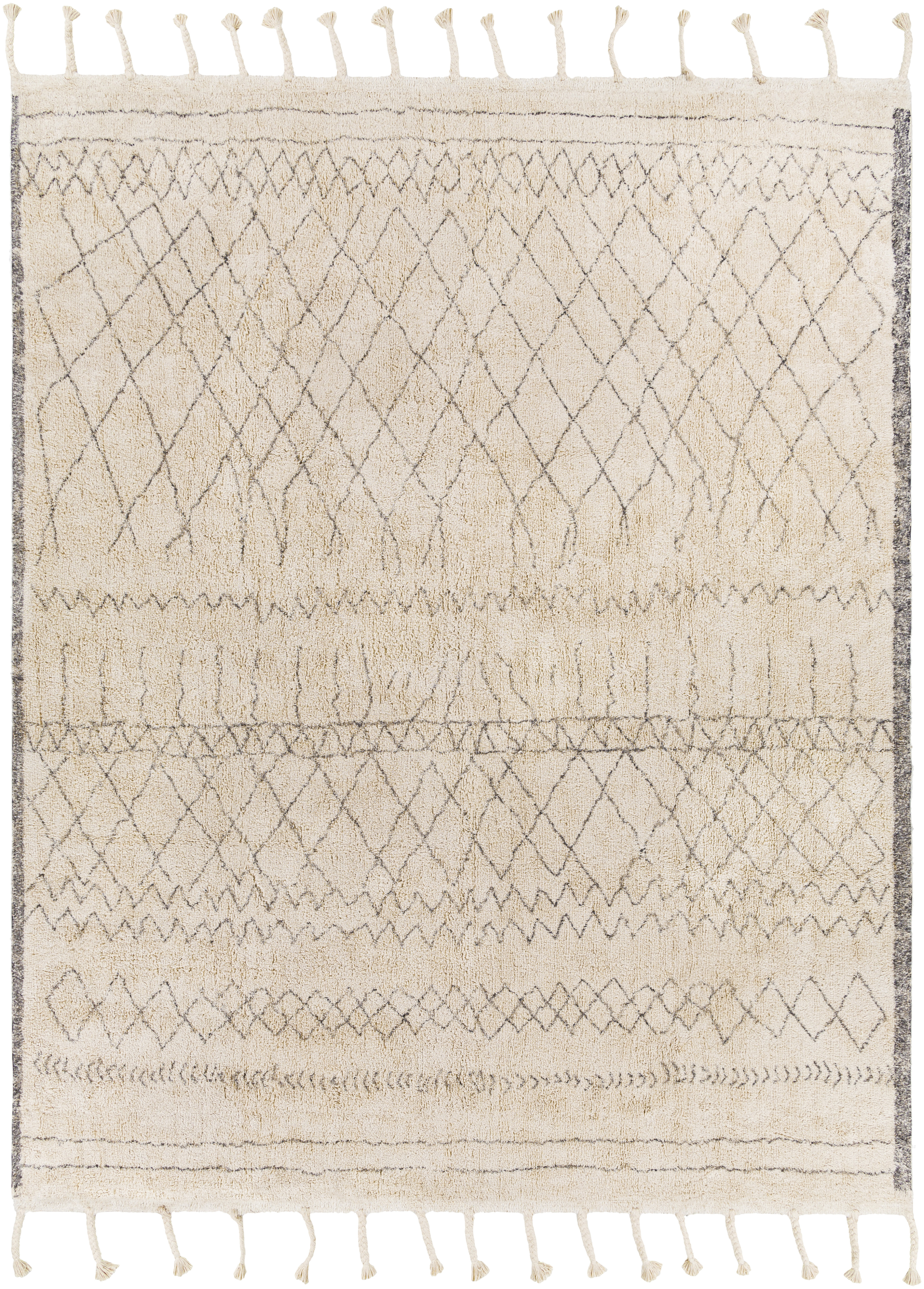 Khemisset 120 X 96 inch Light Grey Rug in 8 x 10, Rectangle