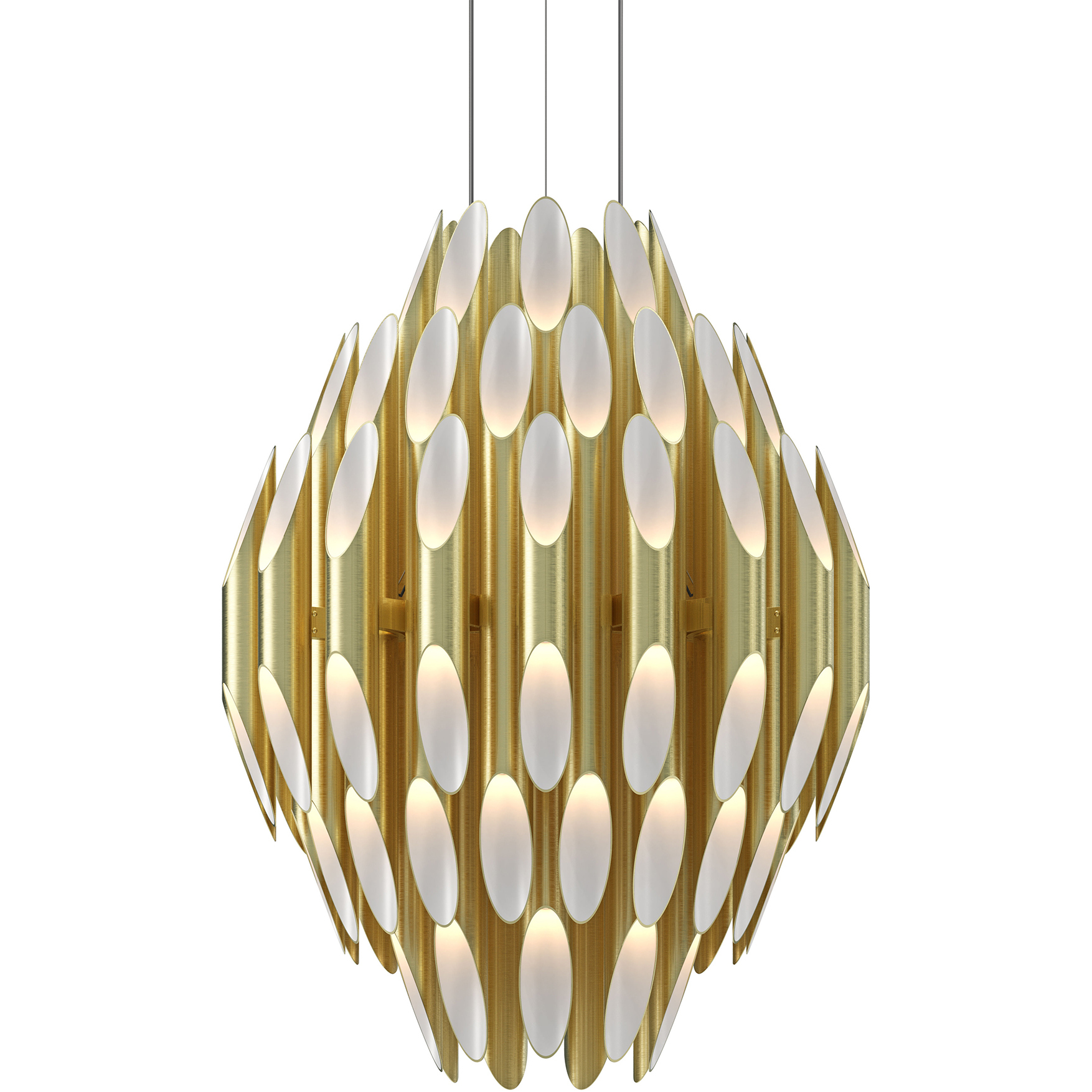 Chimes 90 Light 24.25 inch Satin Brass Pendant Ceiling Light