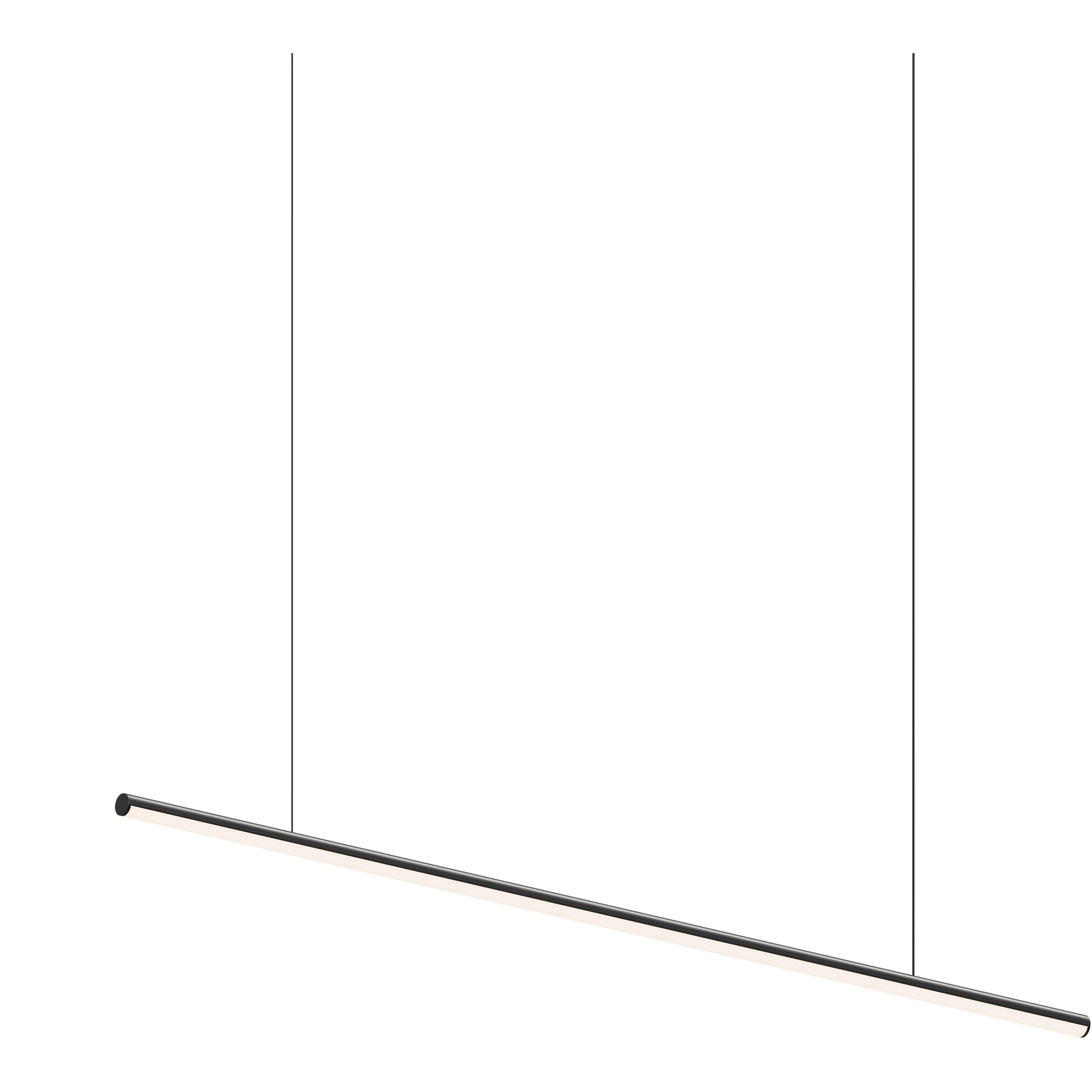 Fino LED 48 inch Satin Black Linear Pendant Ceiling Light in 3500K