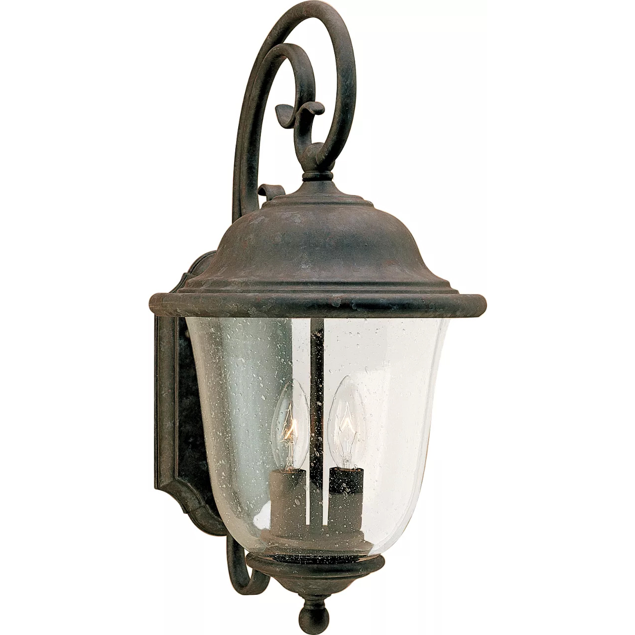 Trafalgar 2 Light 18 inch Oxidized Bronze Outdoor Wall Lantern, Large