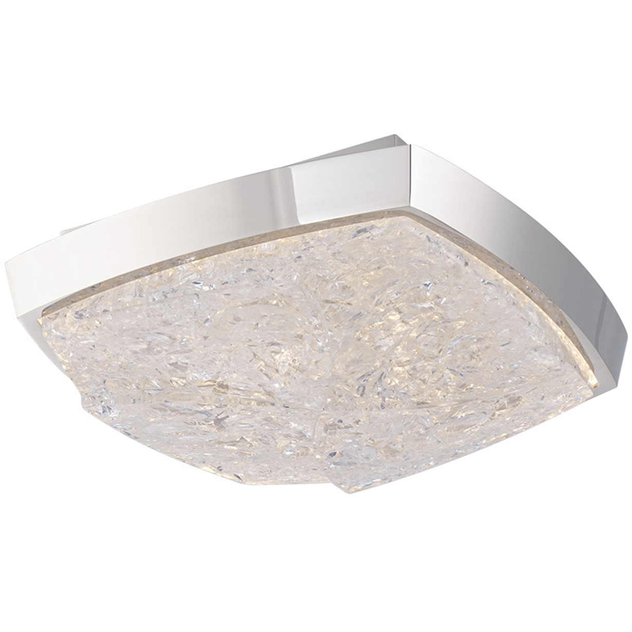 Kenji LED 11 inch Polished Nickel Flush Mount Ceiling Light