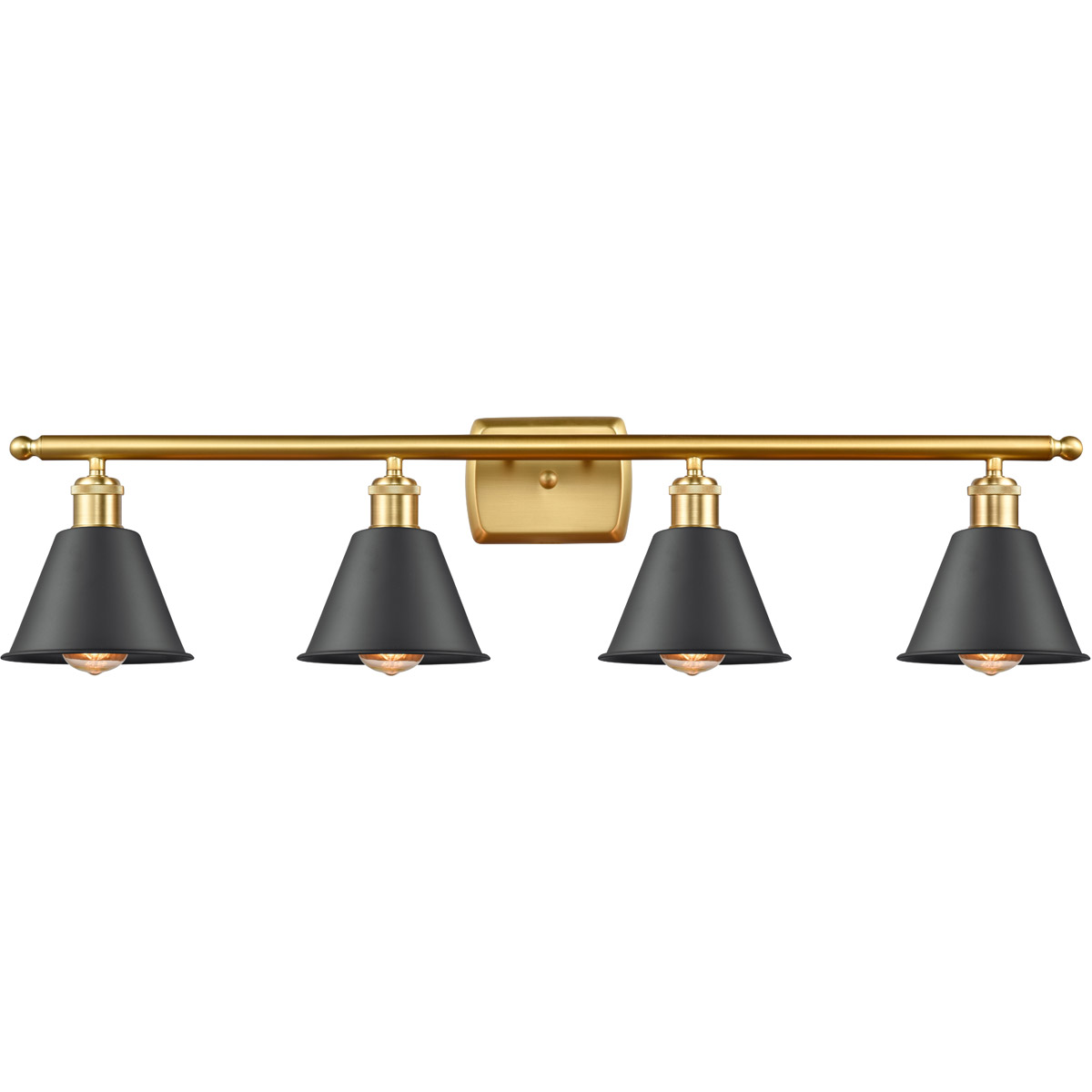 Ballston Smithfield 4 Light 36 inch Satin Gold Bath Vanity Light Wall Light