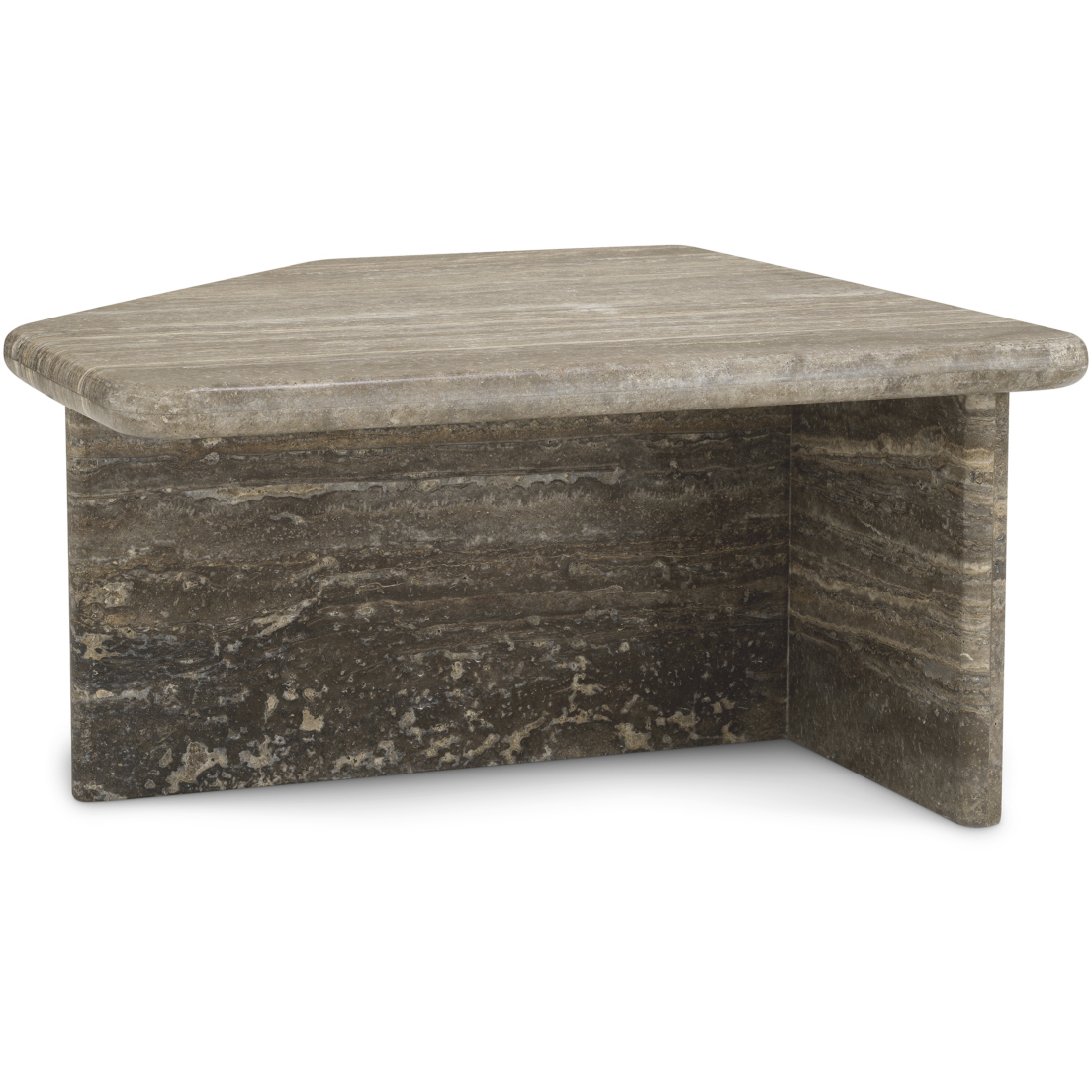 Ciro 27.56 X 27.56 inch Silver Travertine Coffee Table