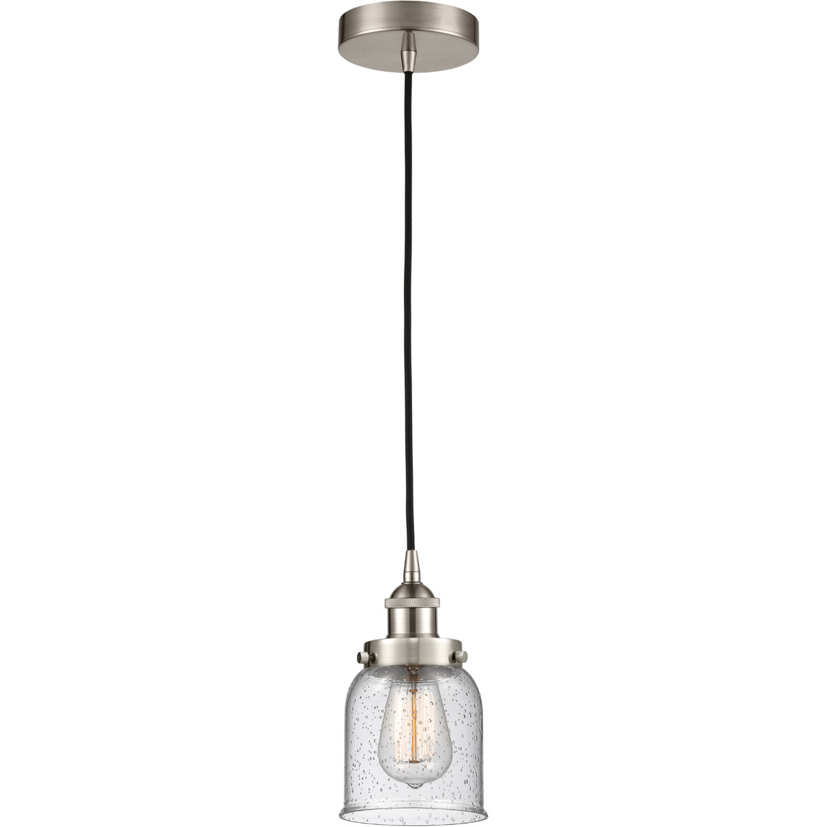 Edison Bell LED 5 inch Brushed Satin Nickel Mini Pendant Ceiling Light